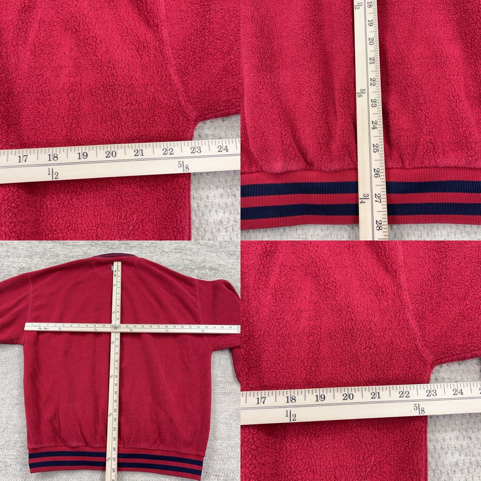 Chaps VINTAGE Chaps Ralph Lauren Sweatshirt Men XL Red Crewneck Fleece Knit Pullover Long Sleeve Buttoned Warm 90s Y2K Mens Size US XL / EU 56 / 4 - 8 Thumbnail