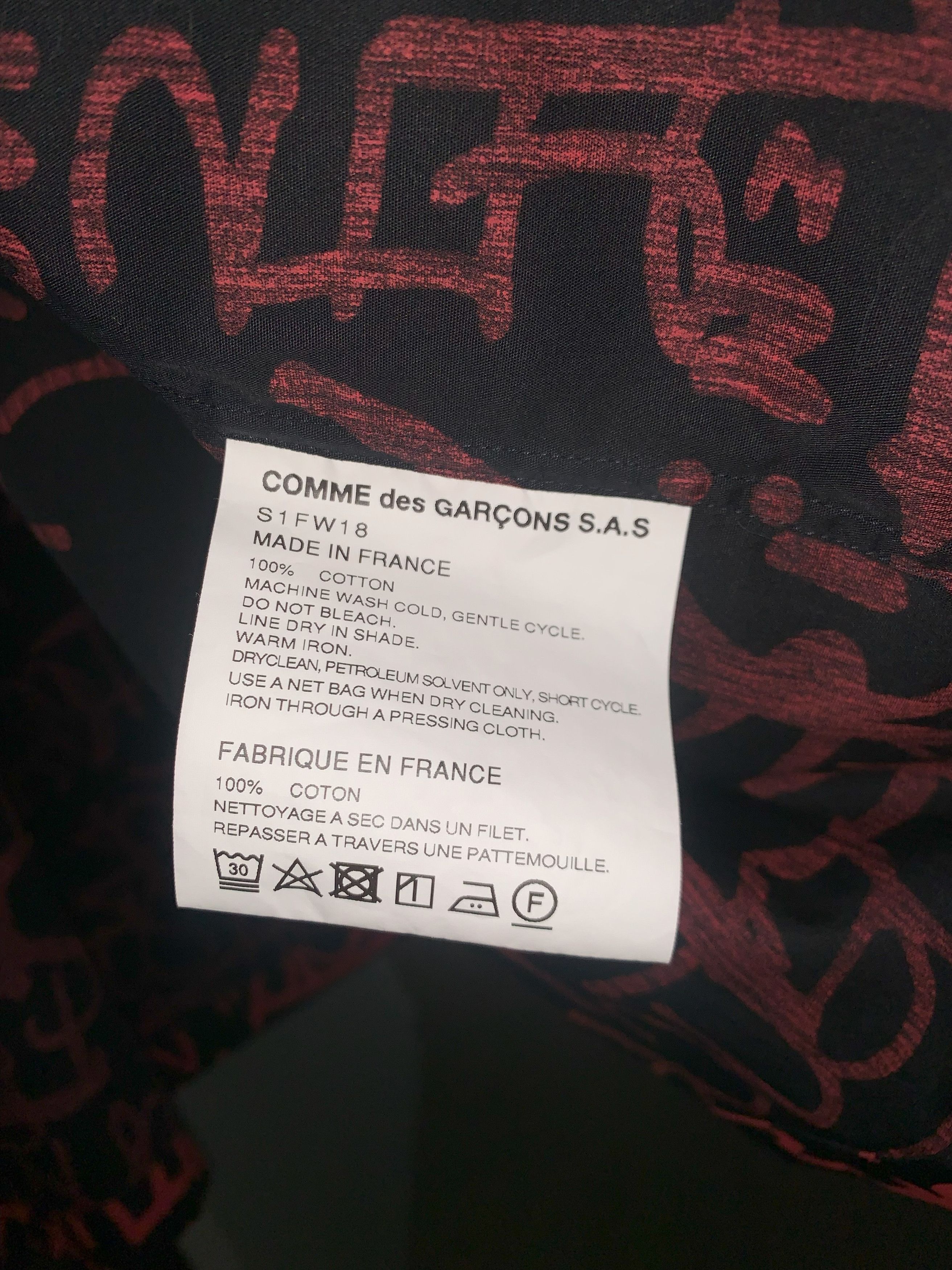 Supreme Supreme CDG FW18 Zip Up Shirt Size US L / EU 52-54 / 3 - 4 Thumbnail