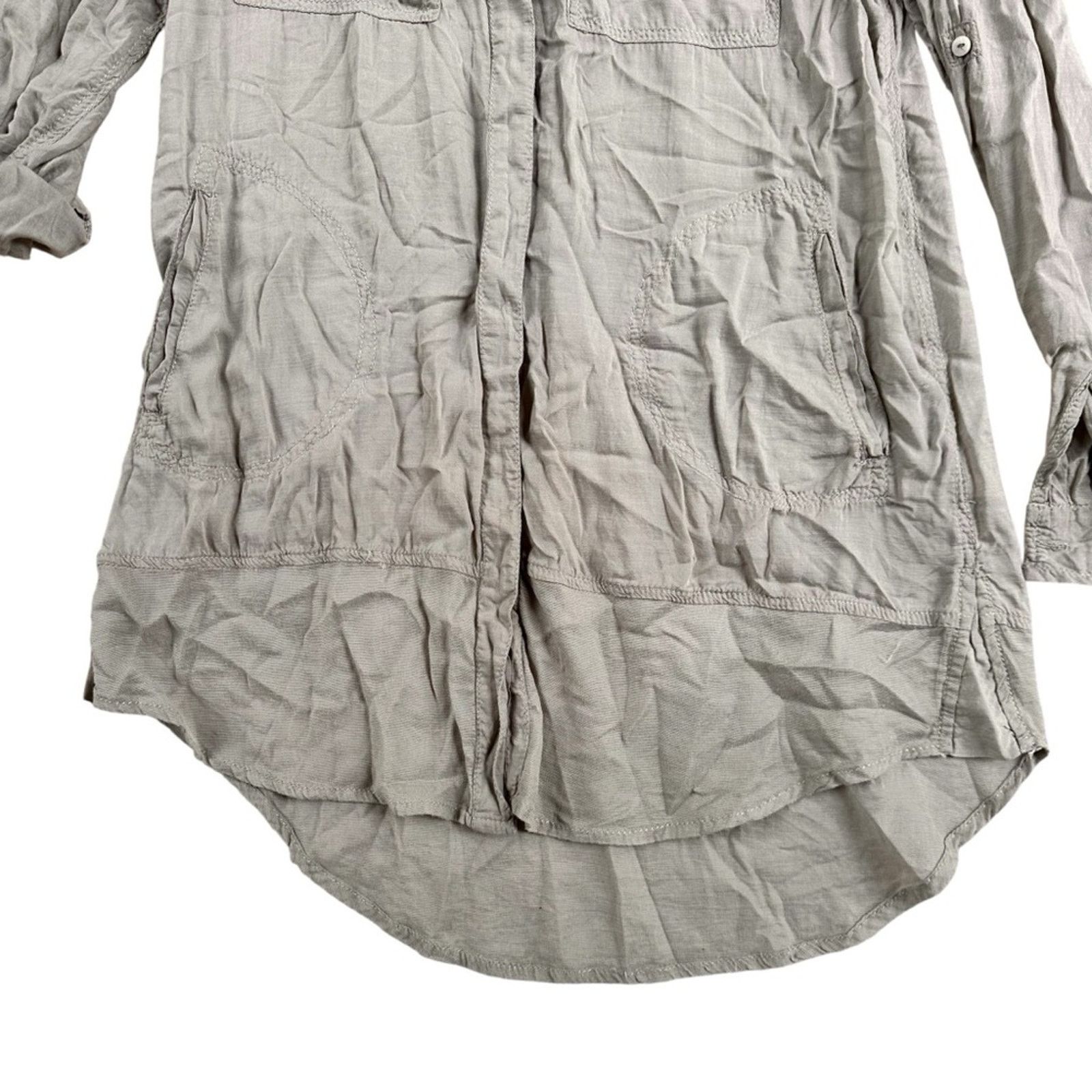 Anthropologie Anthropologie Holding Horses Sage Button Down Tunic Size M / US 6-8 / IT 42-44 - 5 Thumbnail