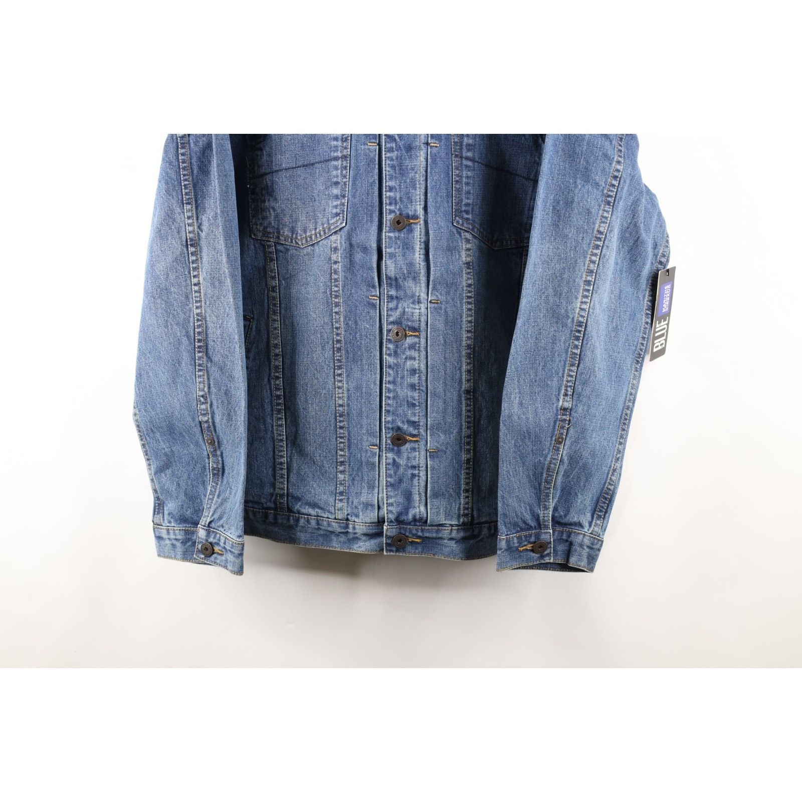 Marithe + Francois Girbaud NOS Vintage 90s Marithe Francois Girbaud Denim Jean Jacket Size US XL / EU 56 / 4 - 3 Thumbnail