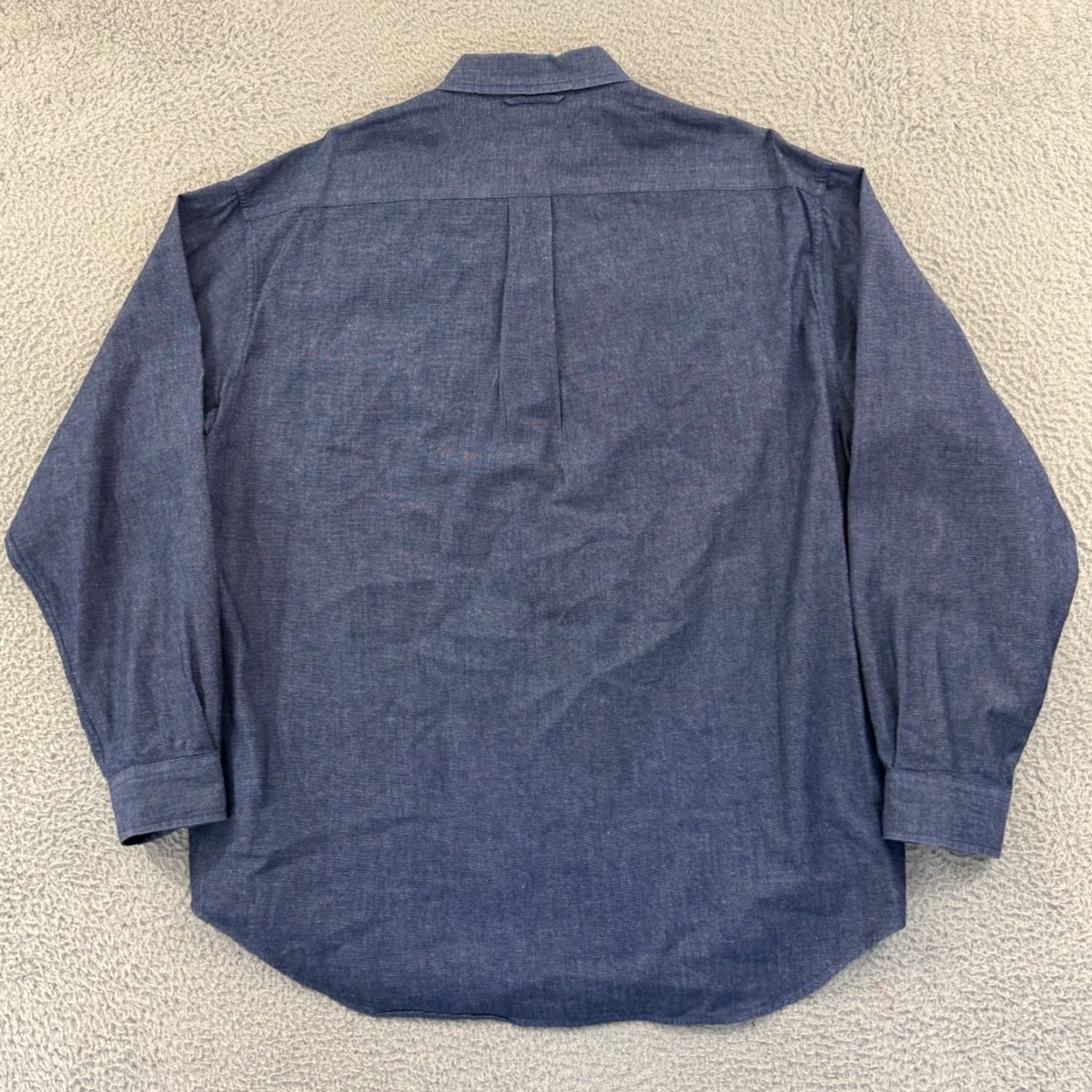 Tommy Hilfiger VINTAGE Tommy Hilfiger Shirt Mens Large Blue Casual Button Up Long Sleeve Preppy Size US L / EU 52-54 / 3 - 7 Thumbnail