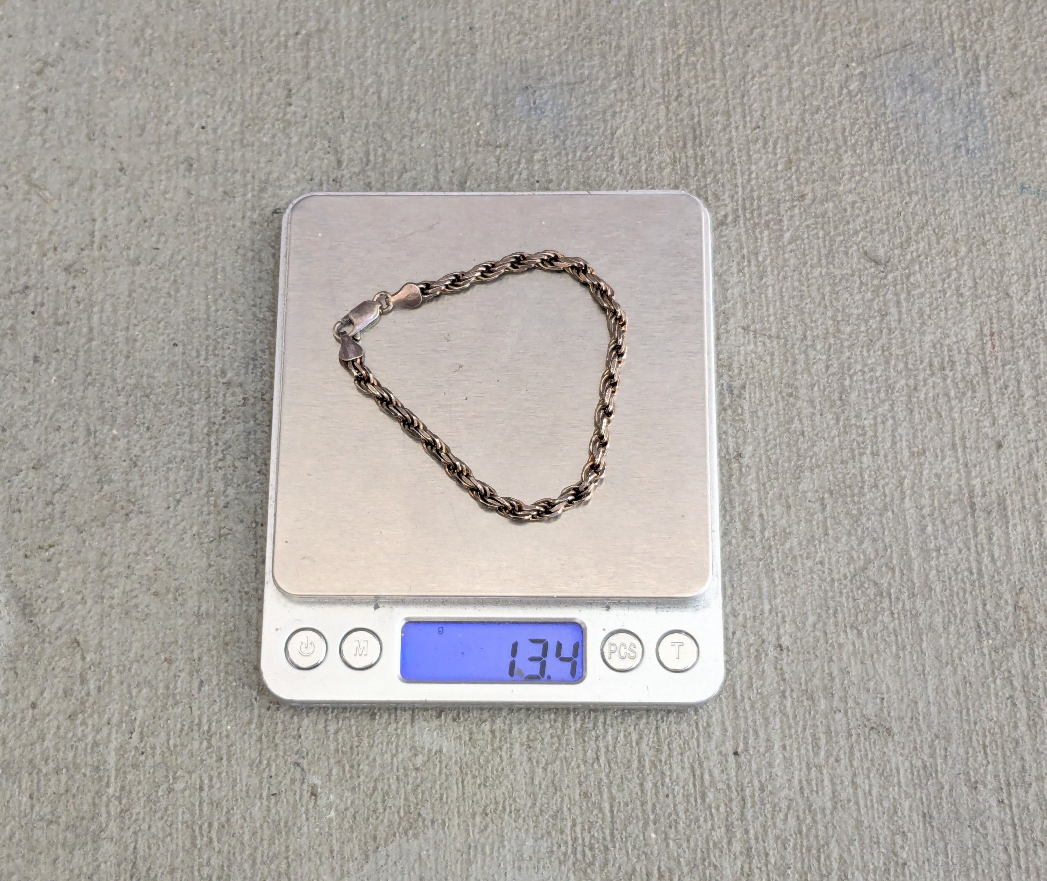 Jewelry × Vintage Vintage Sterling Silver Bracelet Rope Twist 8" Italy Size ONE SIZE - 15 Thumbnail