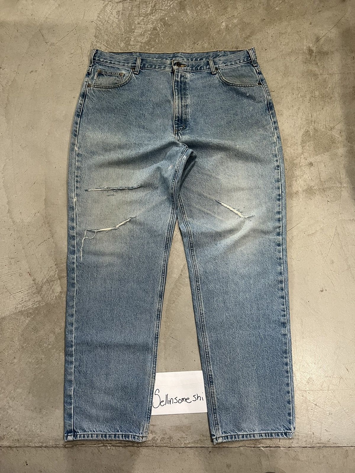 Carhartt × Vintage Carhartt washed baggy denim jeans Size US 42 / EU 58 - 1 Thumbnail