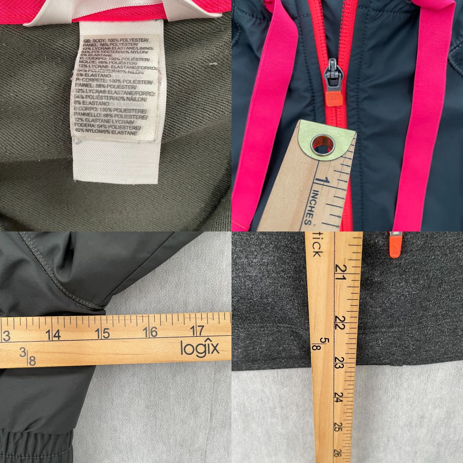 The North Face The North Face Jacket Womens Extra Small Gray Pink Full Zip Pockets Ladies XS Size XS / US 0-2 / IT 36-38 - 8 Thumbnail