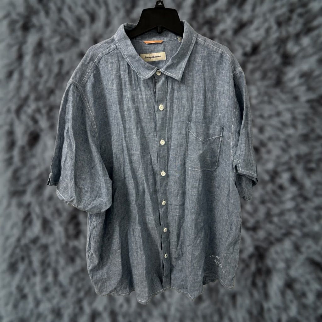 Tommy Bahama Tommy Bahama Shirt Mens 2XL Blue 100% Linen Button Down Pocket Short Sleeve Shirt Mens 2XL Blue 100% Linen Button-Down Pocket Short Sleeve Size US XXL / EU 58 / 5 - 1 Thumbnail