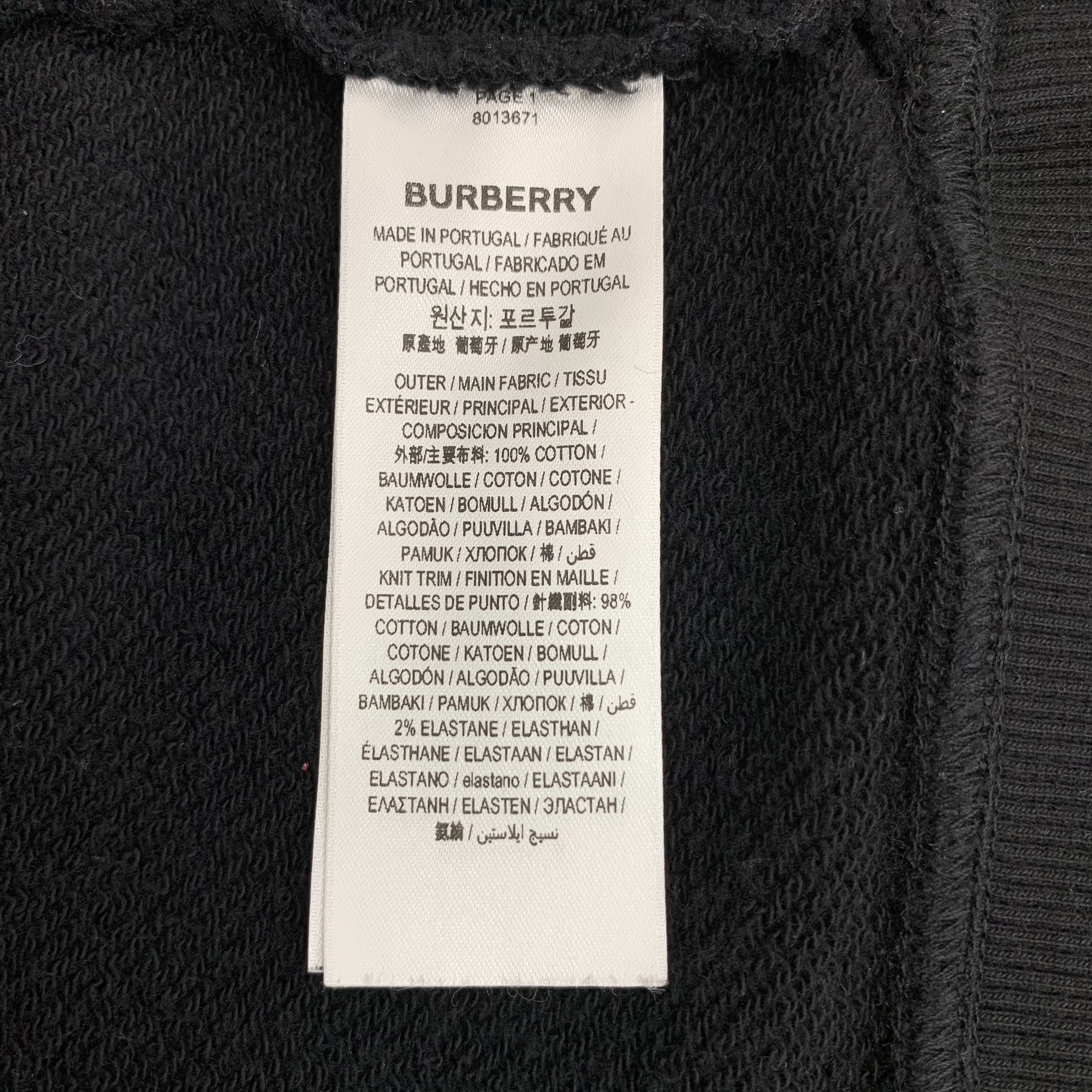 Burberry Burberry Deer Logo Print Sweatshirt Black (XL) Size US XL / EU 56 / 4 - 7 Thumbnail