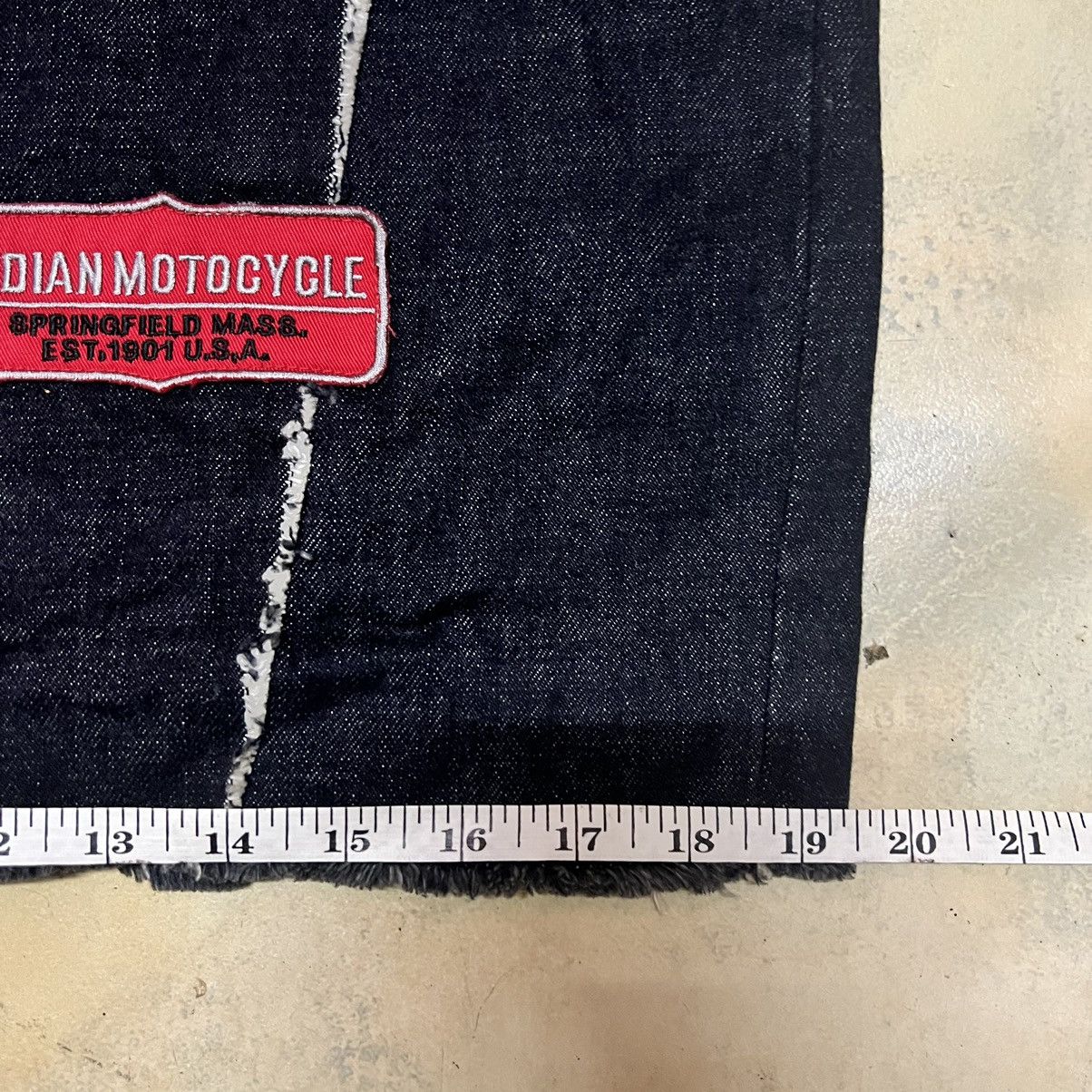 Vintage Vtg Indian Motorcycles Full Patches Sun Faded Denim Jacket Size US L / EU 52-54 / 3 - 10 Thumbnail