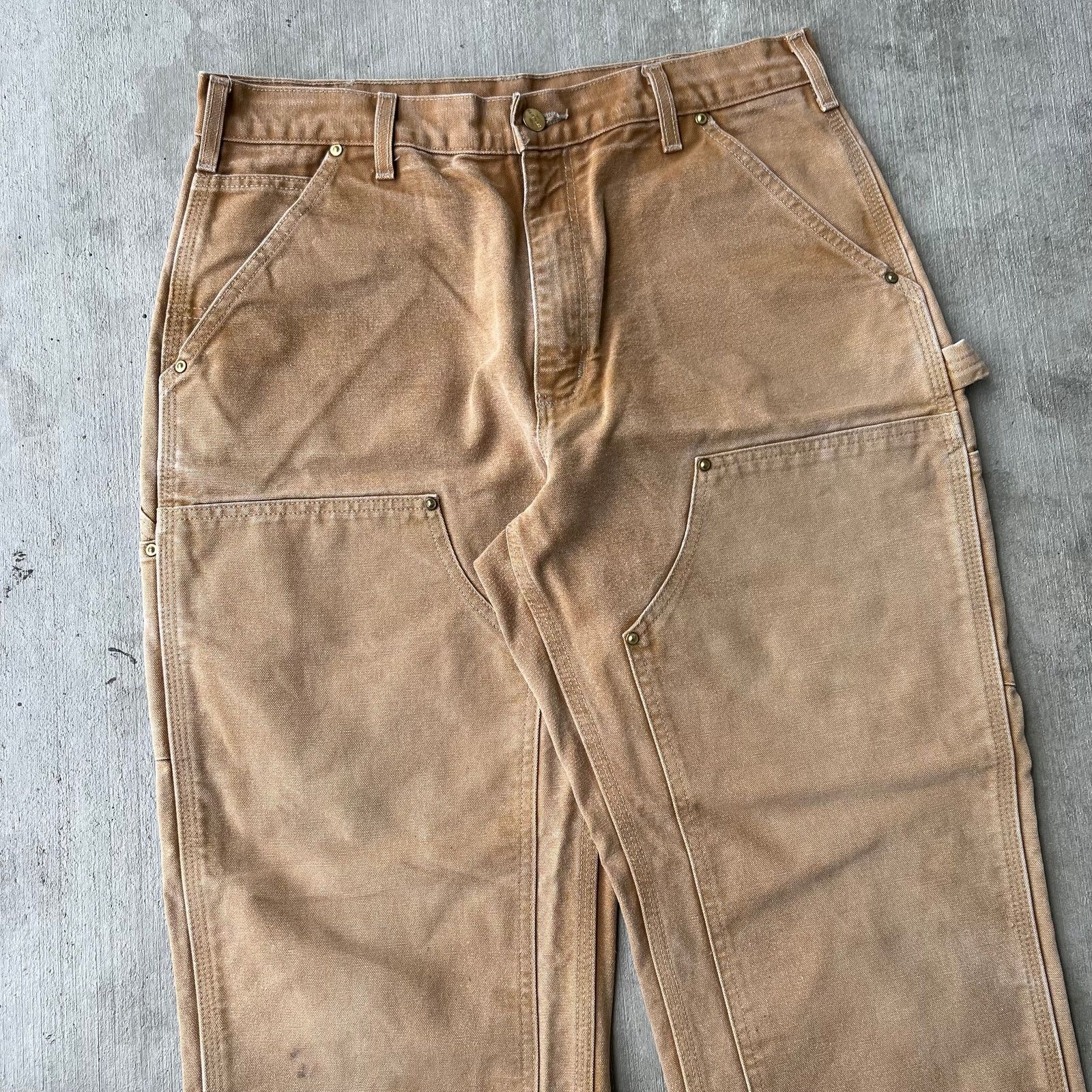 Carhartt × Vintage Carhartt brown double knee work wear carpenter pants Size US 32 / EU 48 - 2 Thumbnail