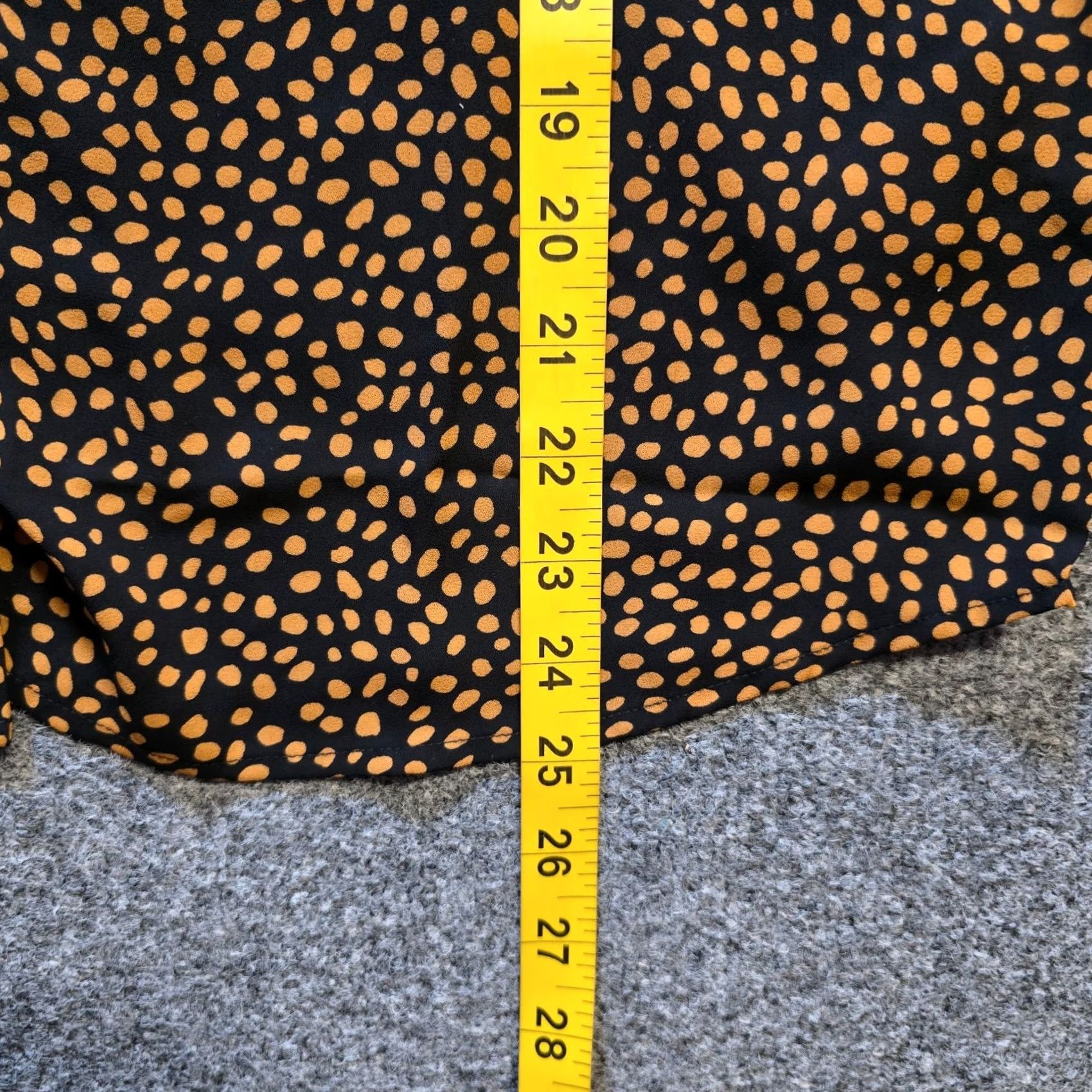J.Crew J.CREW Blouse Shirt Womens Medium Black Tan Dotted Neck Tie Button Up Capsule Career Size M / US 6-8 / IT 42-44 - 6 Thumbnail