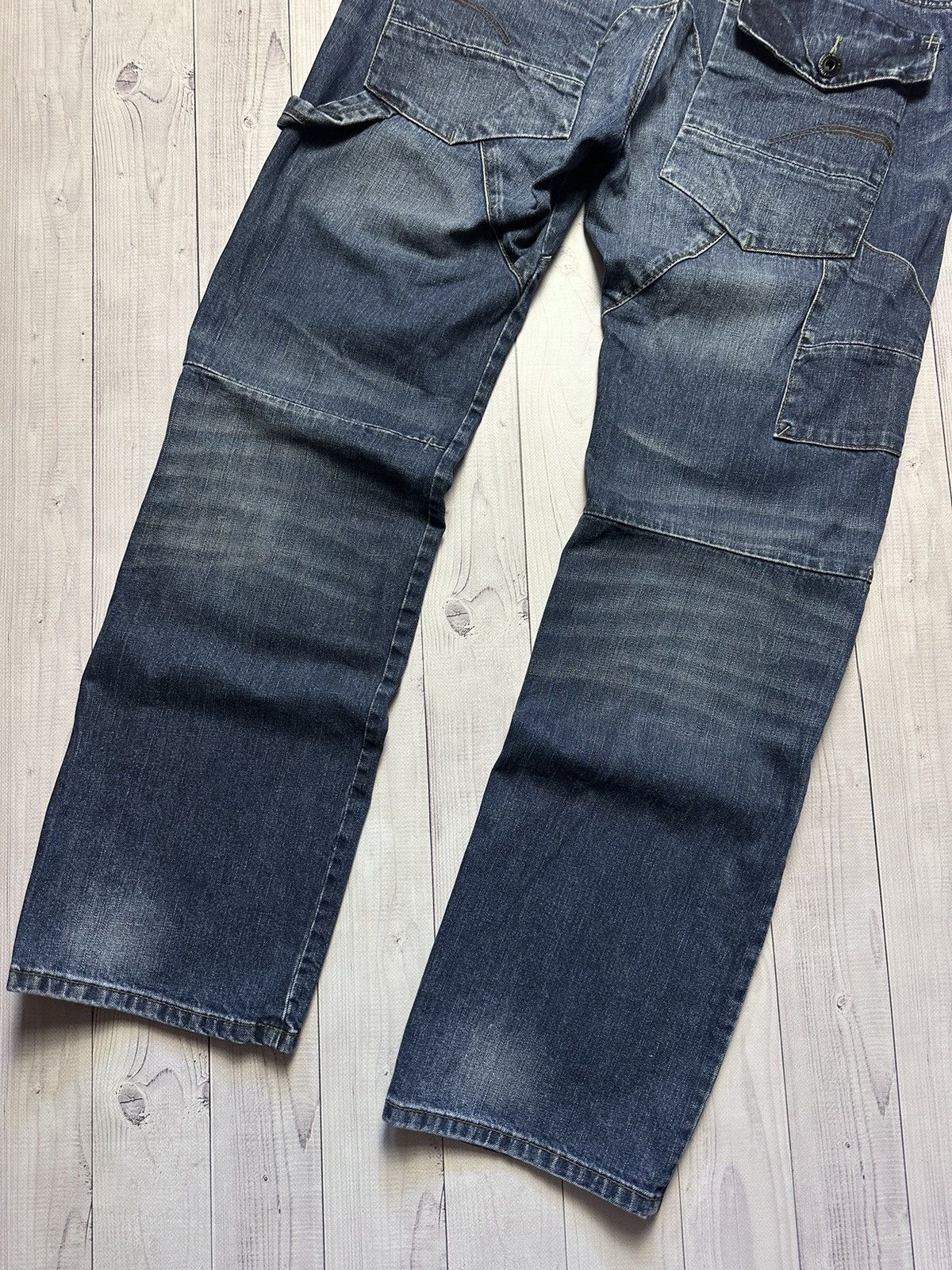 Other × Vintage Vintage cargo multi pocket denim jeans rare size 34/36 Size US 36 / EU 52 - 3 Thumbnail
