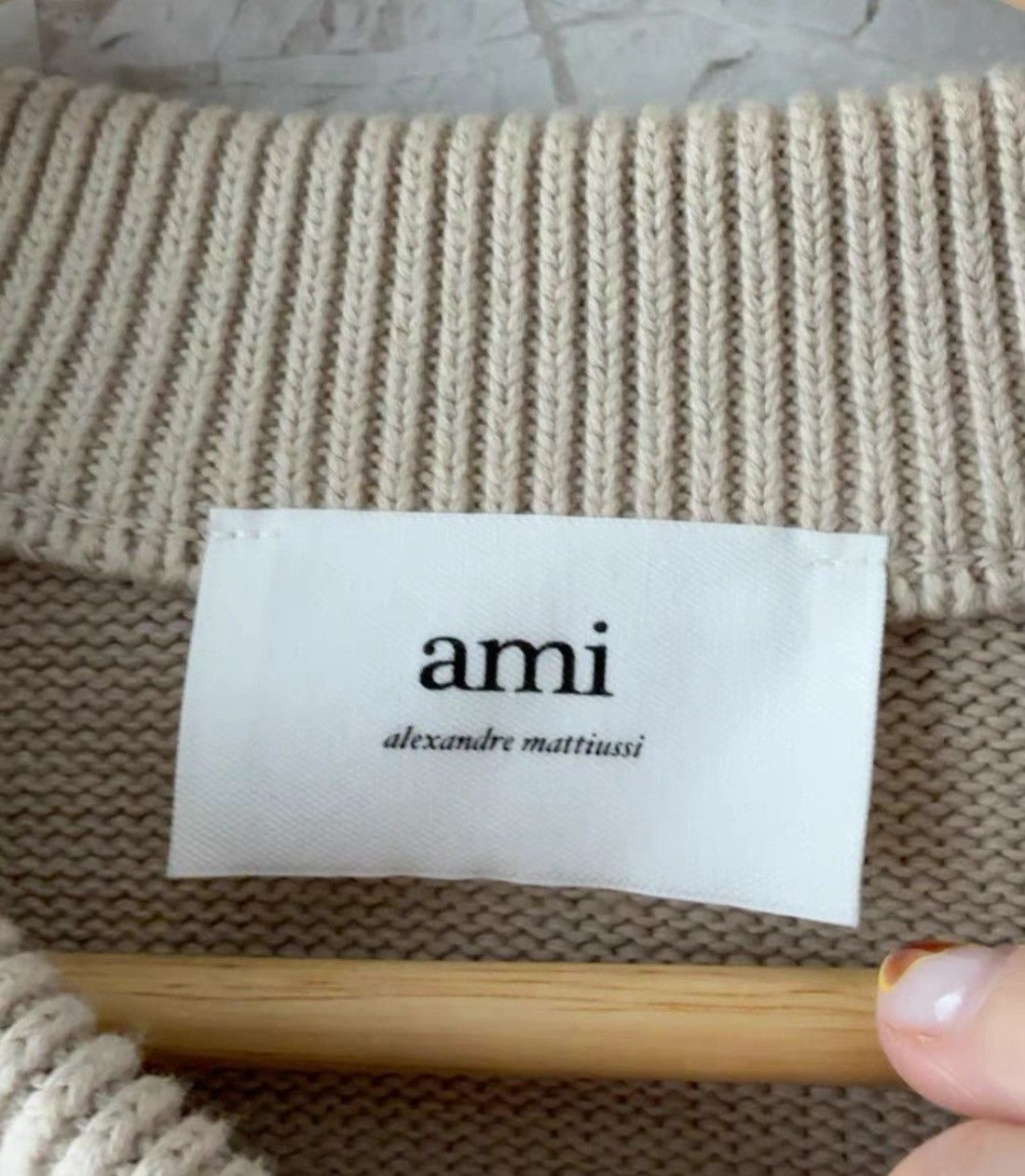 AMI AMI Paris Pink Love Heart Sweater for Men -2507 Size M / US 6-8 / IT 42-44 - 5 Thumbnail