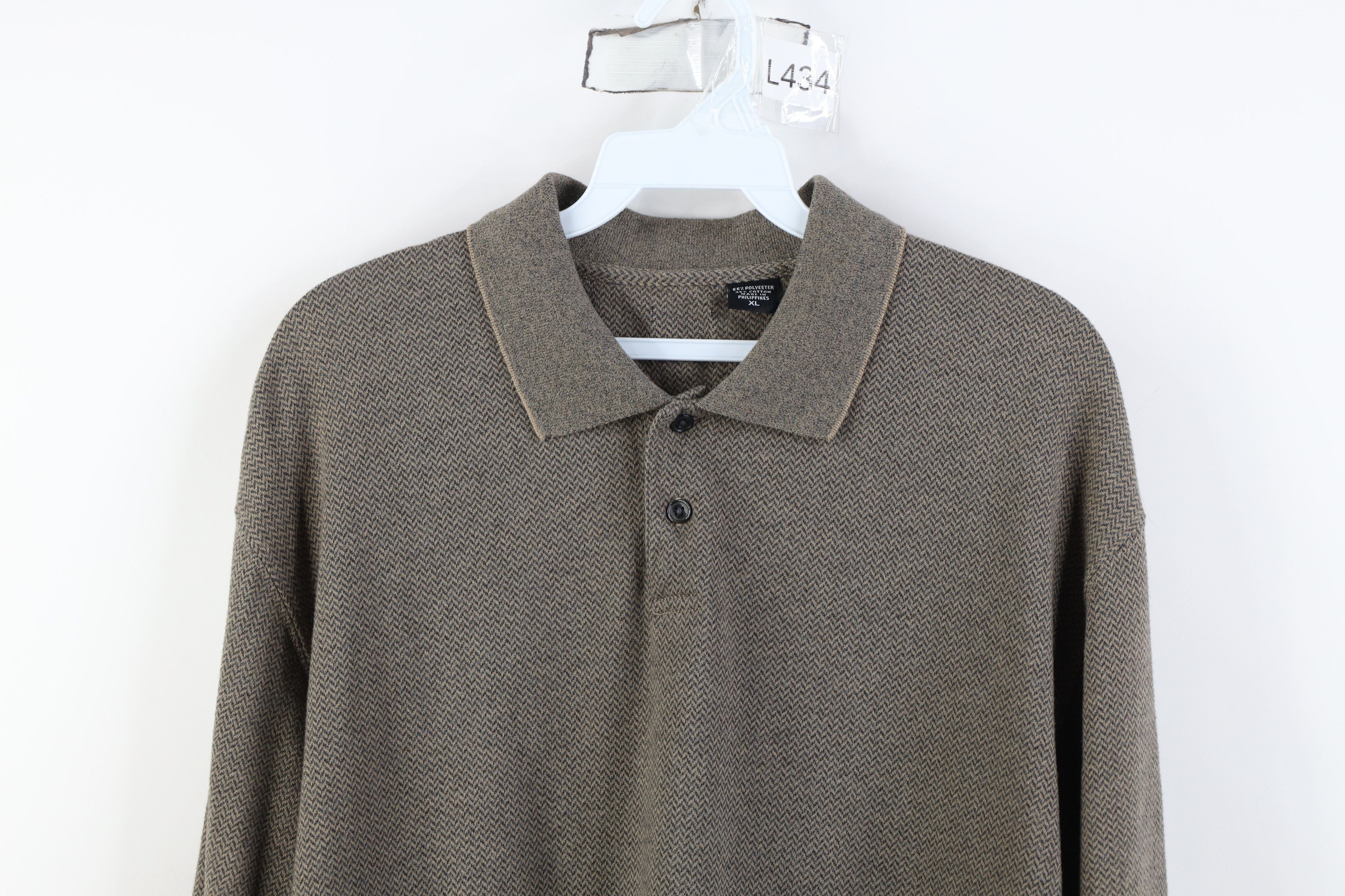 Vintage Vintage 90s Streetwear Knit Long Sleeve Rugby Polo Shirt Size US XL / EU 56 / 4 - 2 Thumbnail