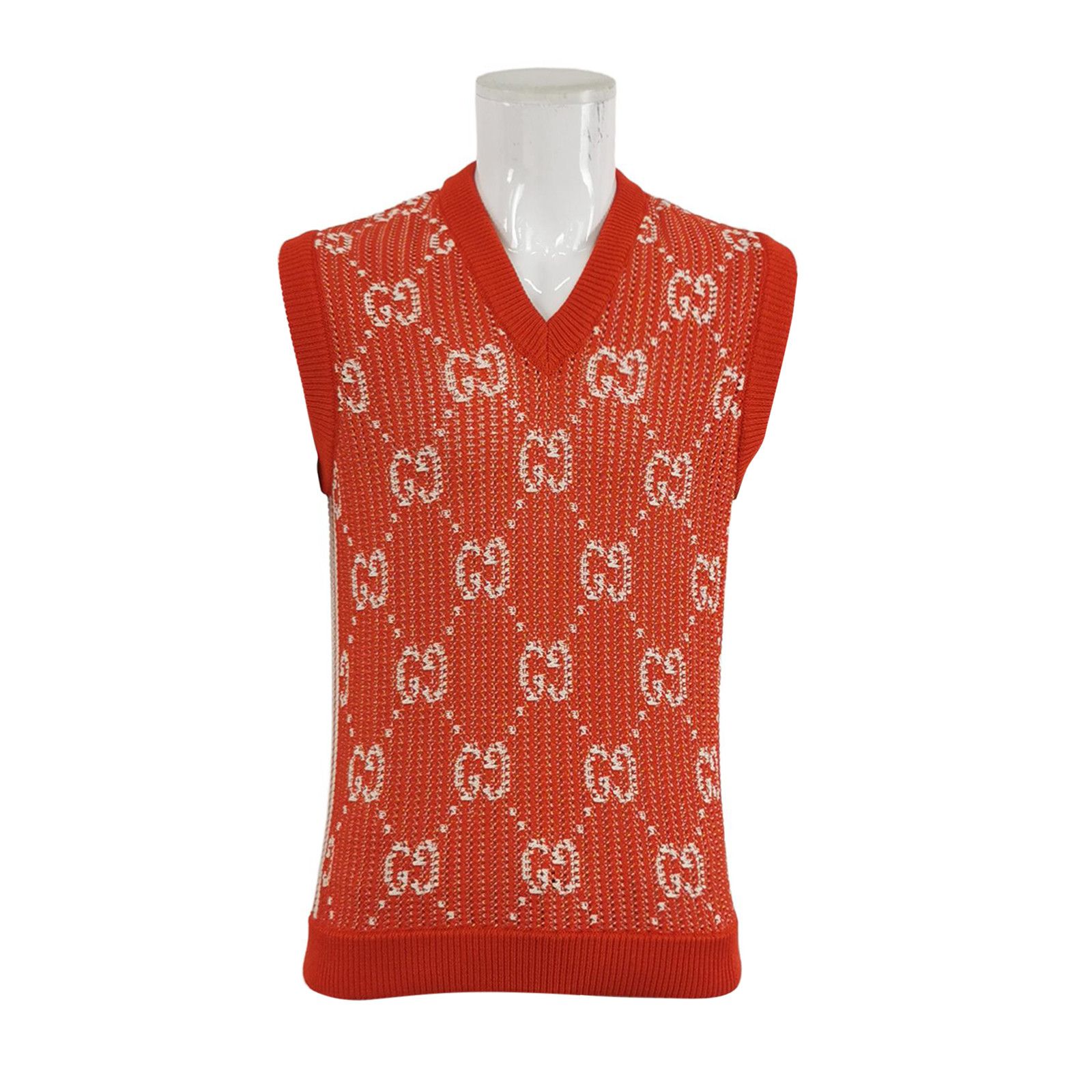 Gucci Gucci GG Monogram Knit Sweater Vest Size M Size US M / EU 48-50 / 2 - 1 Thumbnail