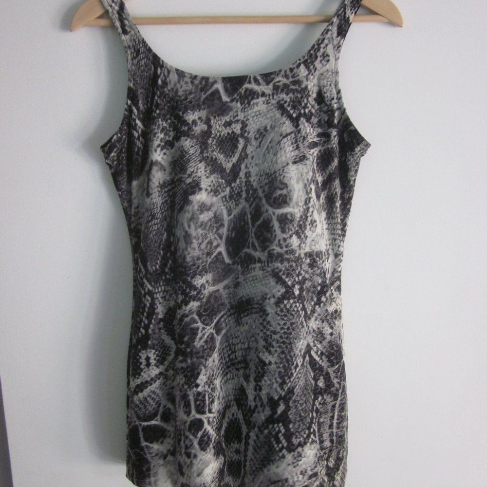 Vintage Linda Segal Vintage Tanktop Snakeskin Pattern Stretch Tank S Size XS / US 0-2 / IT 36-38 - 1 Thumbnail