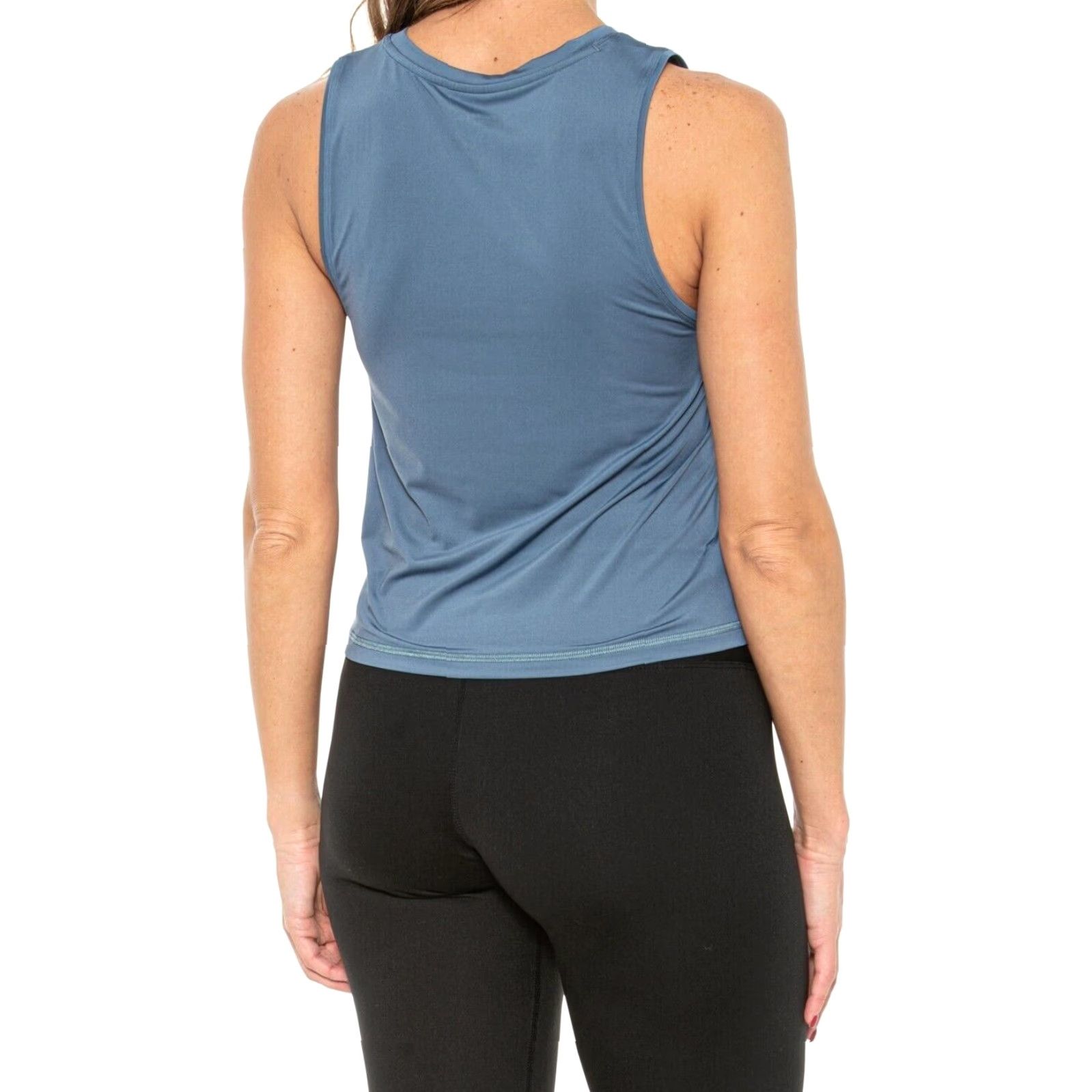 Vintage Peloton Tank Top Cropped Distance Muscle Women 2XL Blue Racerback Built-In Bra Moisture Wicking UV Protection Activewear Shirt Size XXL / US 16-18 / IT 52-54 - 8 Thumbnail