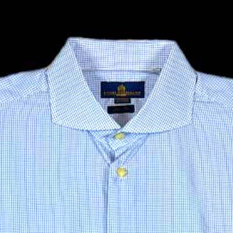 Eredipisano Eredi Pisano Blue/White Dress Shirt | Size 18 Size US L / EU 52-54 / 3 - 3 Thumbnail