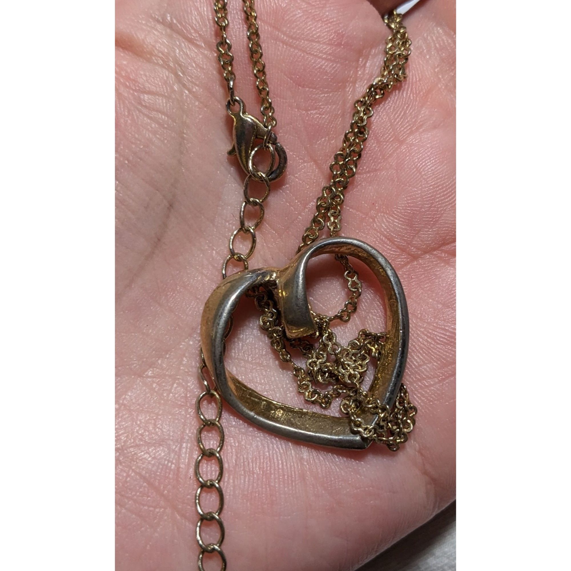 Other Open Heart-Shaped Rhinestone Pendant Necklace Size ONE SIZE - 23 Thumbnail