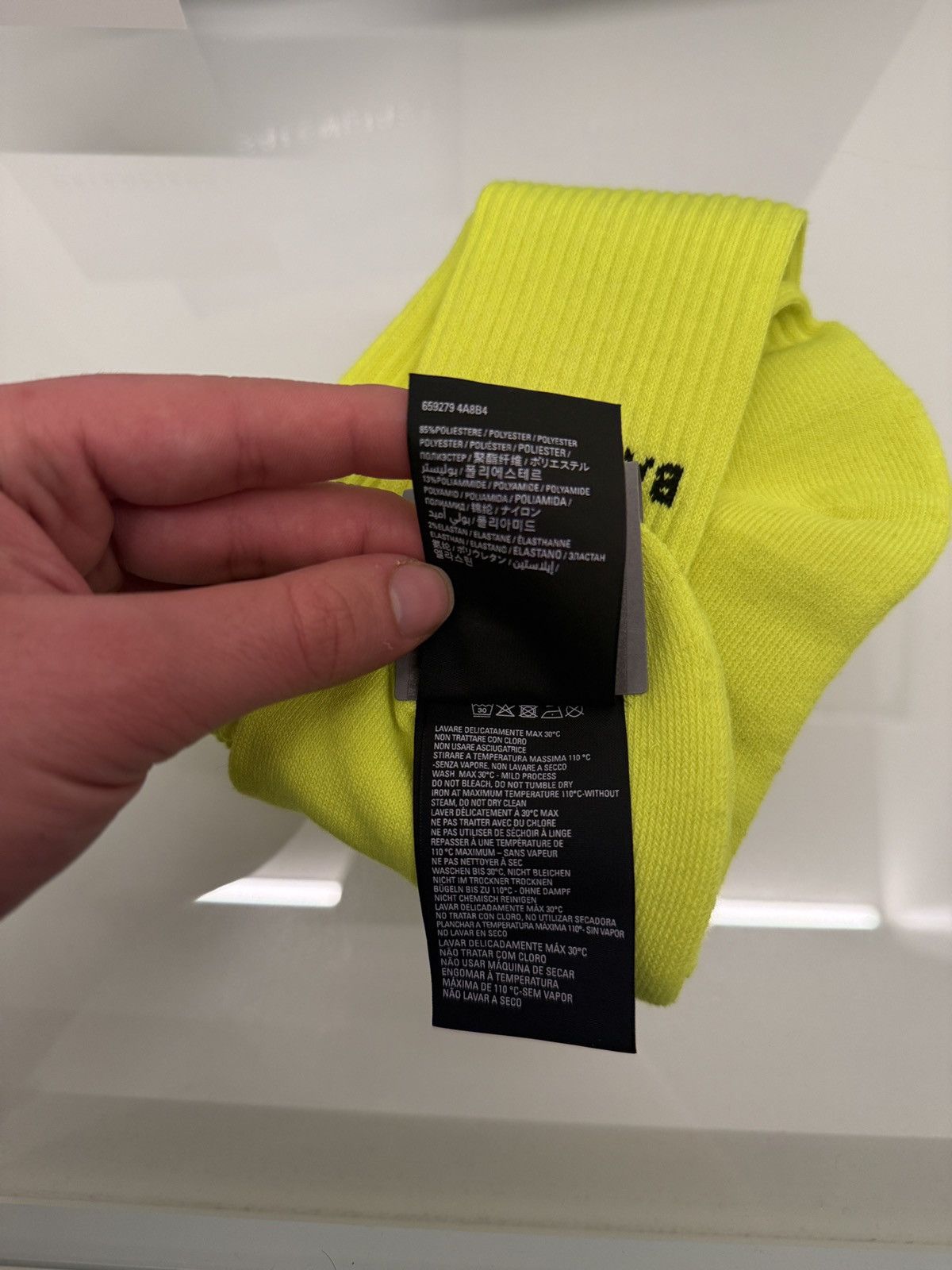 Balenciaga Balenciaga sporty B tennis socks neon yellow Size ONE SIZE - 8 Thumbnail