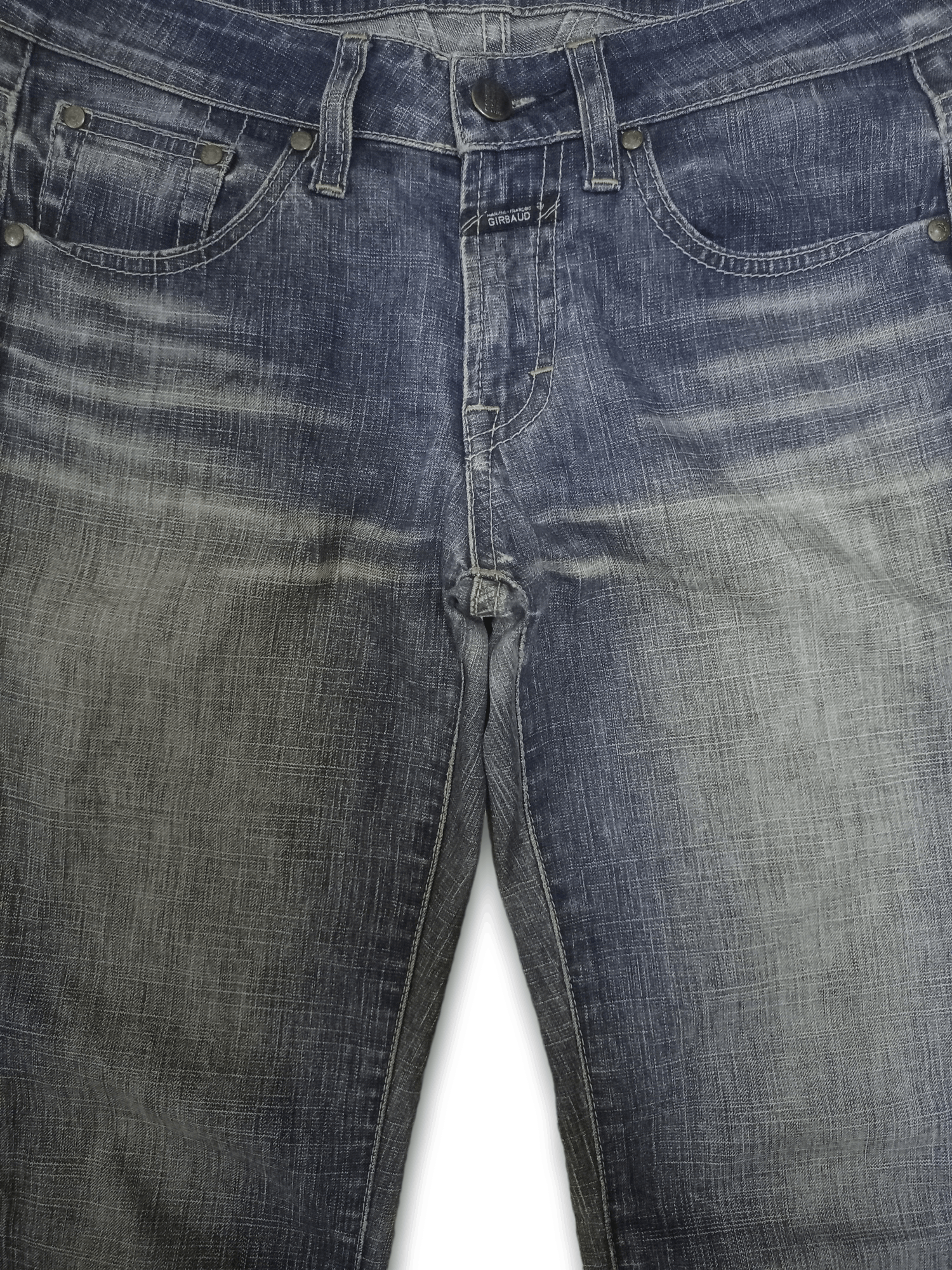 Designer × Marithe + Francois Girbaud Vintage MFG Blue Wash Classic Style Flare Jeans Size US 28 / EU 44 - 6 Thumbnail