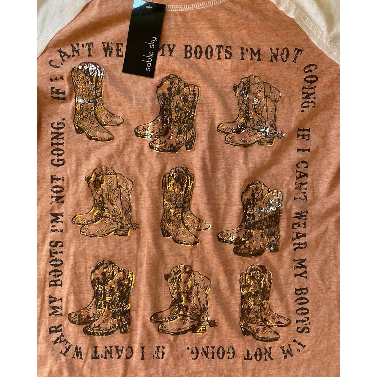 Other NWT Sable Sky T Shirt Western Boot Women’s Small Size S / US 4 / IT 40 - 2 Thumbnail