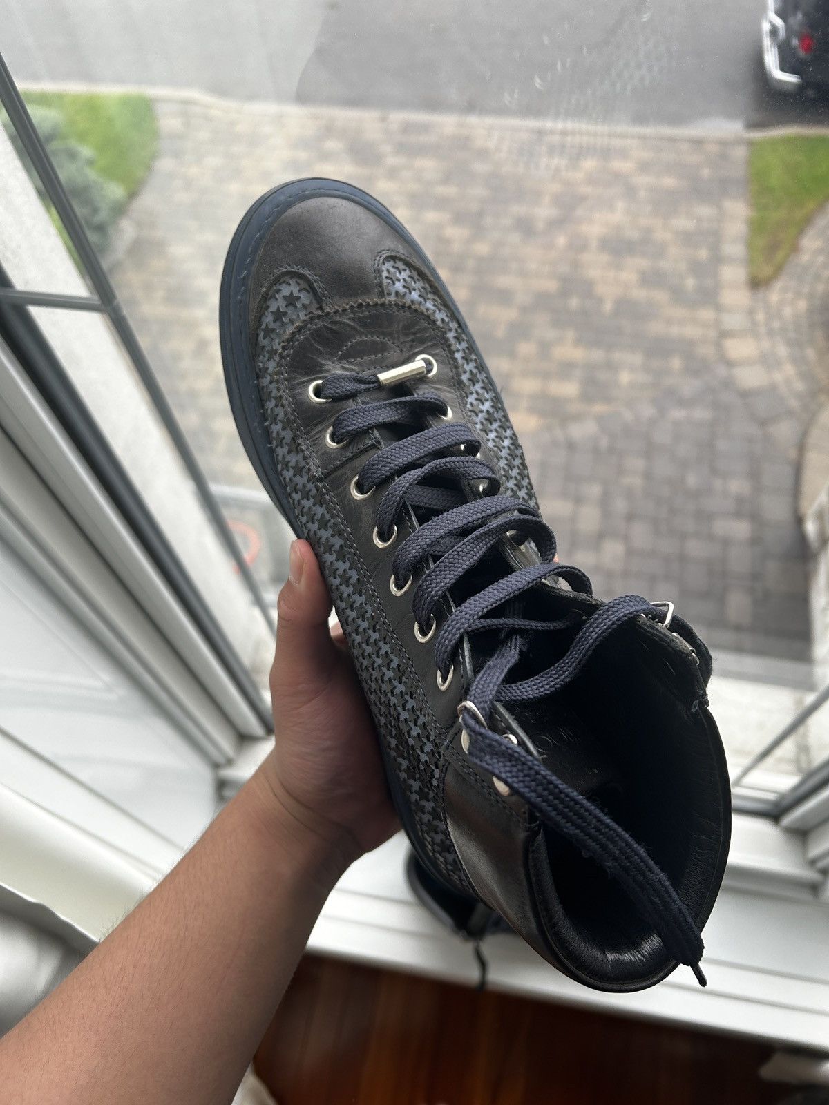 Jimmy Choo Jimmy Choo Mini starts argyle high top sneakers Size US 10 / EU 43 - 3 Thumbnail