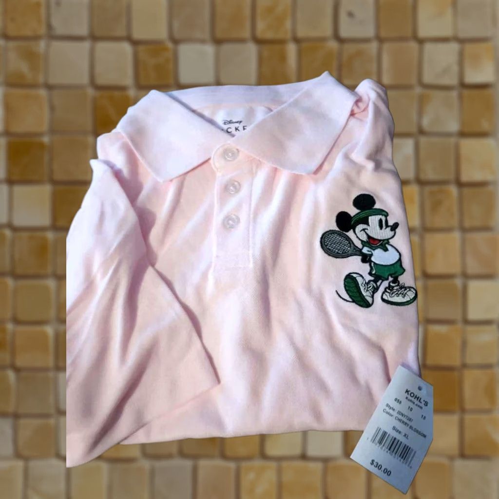 Disney Nike Disney Mickey Mouse Polo Shirt - Pink Cotton Golf Polo XL Men’s Shirt Size US XL / EU 56 / 4 - 1 Preview