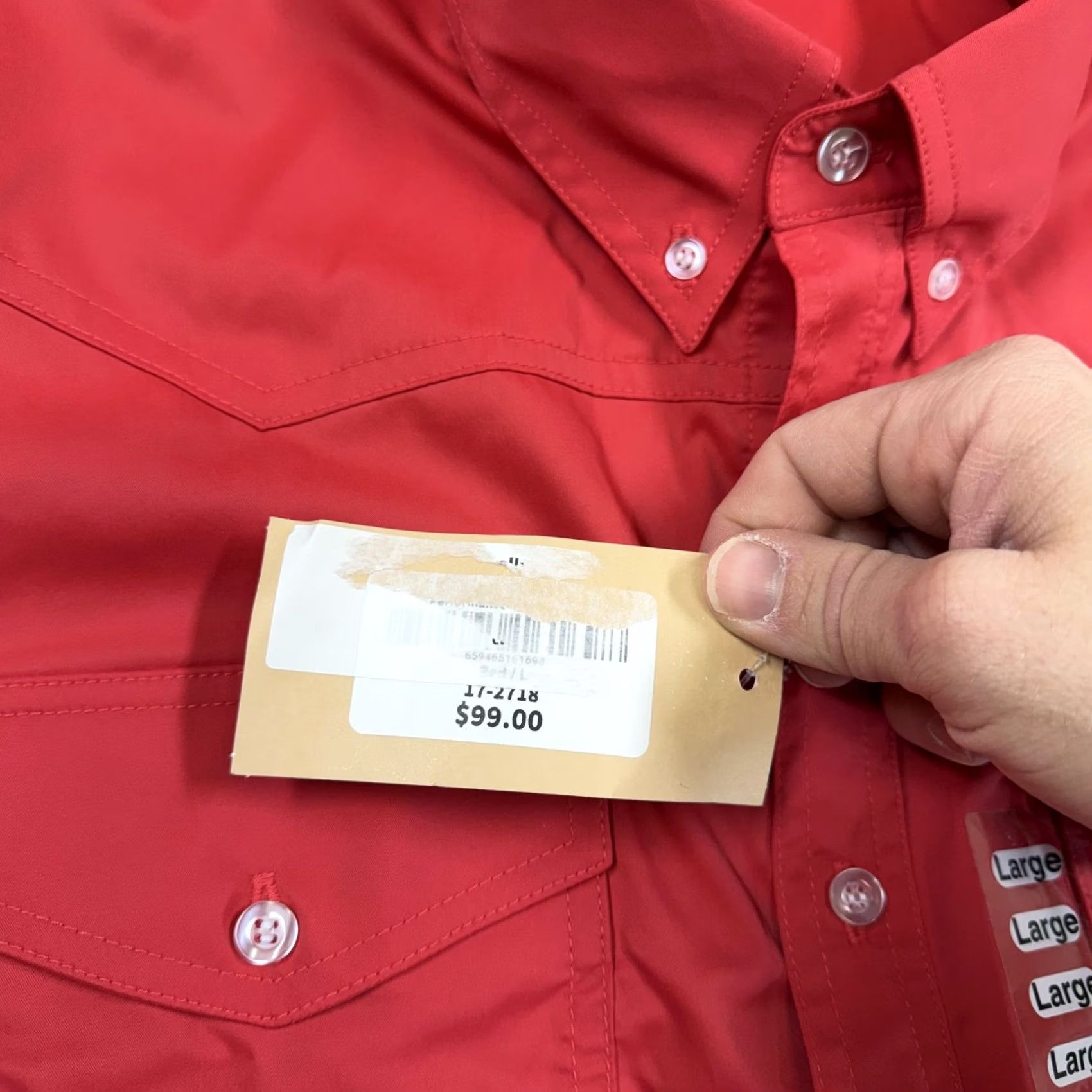 Vintage Kevin's Plantation Collection Shirt Mens Large Red West Button Long Sleeve Size US L / EU 52-54 / 3 - 3 Thumbnail