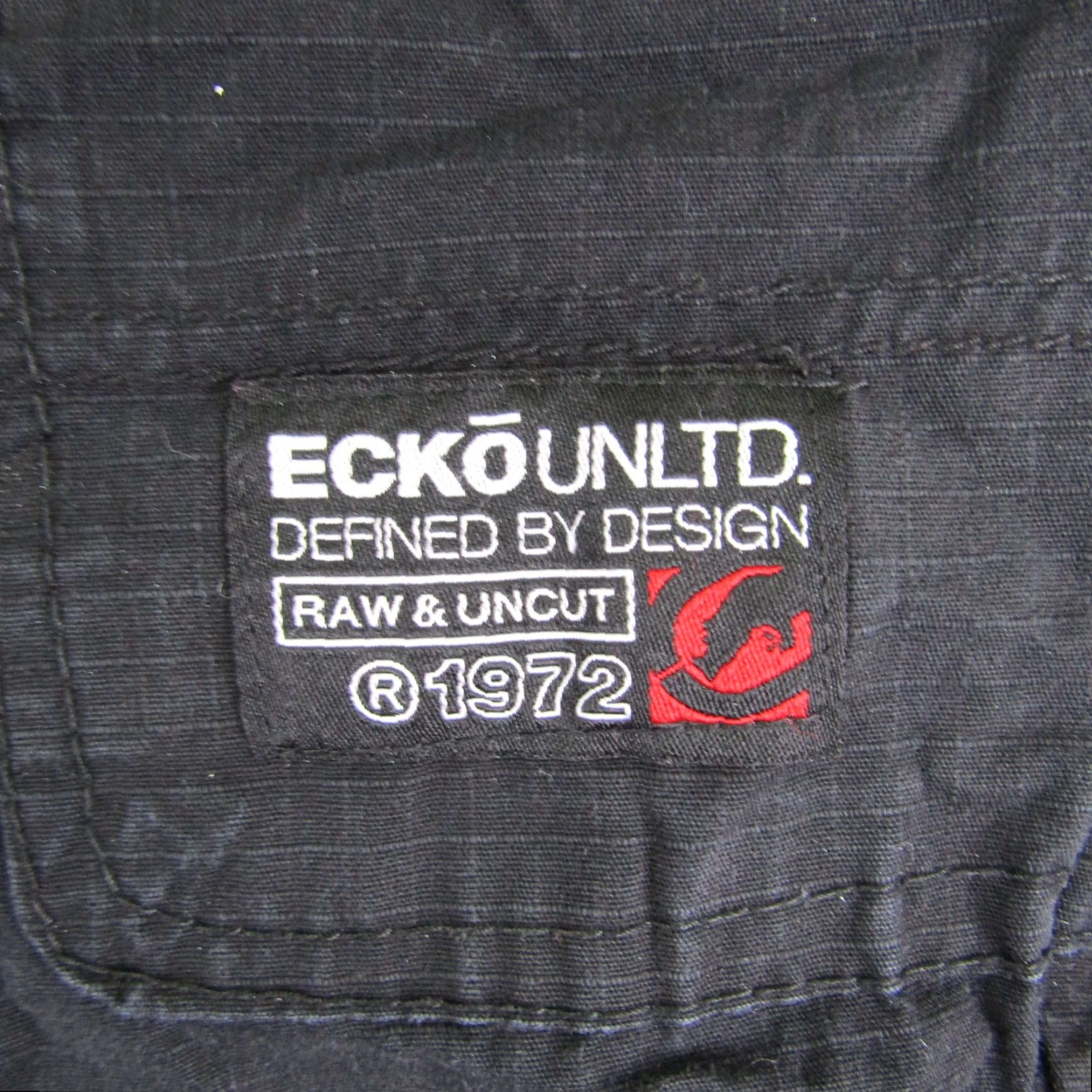 Ecko Unltd. Ecko Unltd Shorts Mens 46 Black Cargo Rip Stop Baggy Drawstrings Hip Hop Y2K Size US 32 / EU 48 - 2 Thumbnail