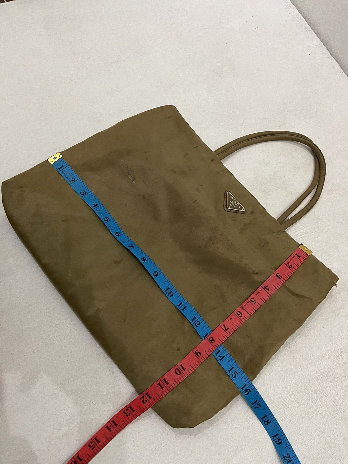 Designer × Prada Prada Nylon Brown Tote Bag Size ONE SIZE - 13 Thumbnail