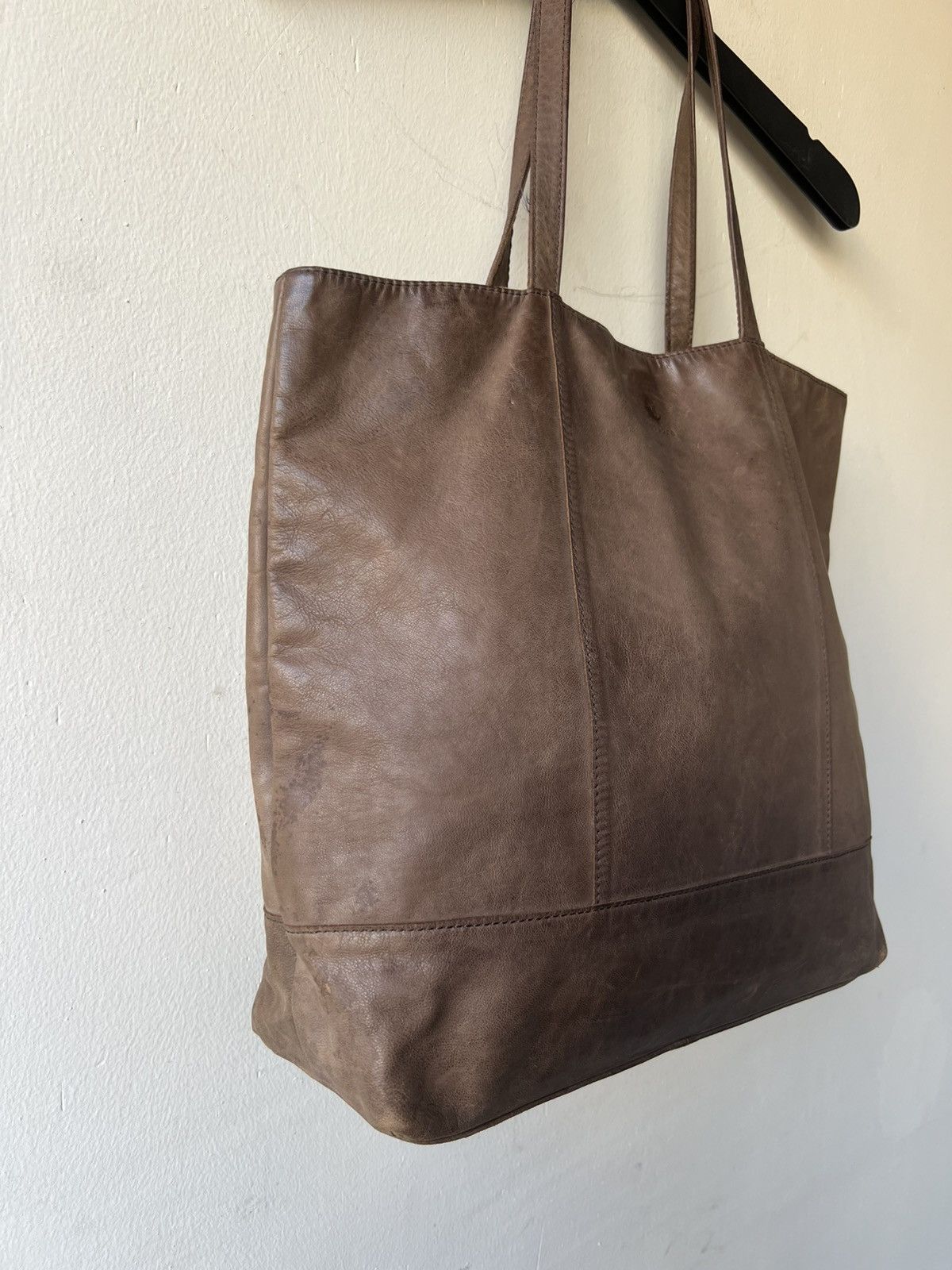 Leather Kissora Japan Faded Patina Leather Tote Bag Size ONE SIZE - 21 Thumbnail