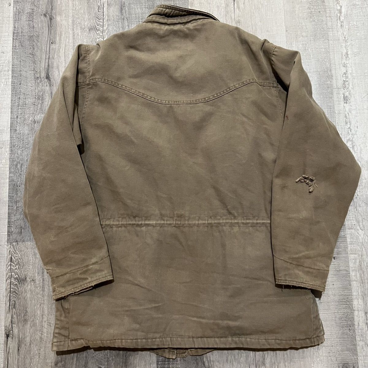 Cabelas × Vintage VTG Cabelas Aztec Lined Brown Canvas Chore Barn Work Coat Size US L / EU 52-54 / 3 - 3 Thumbnail