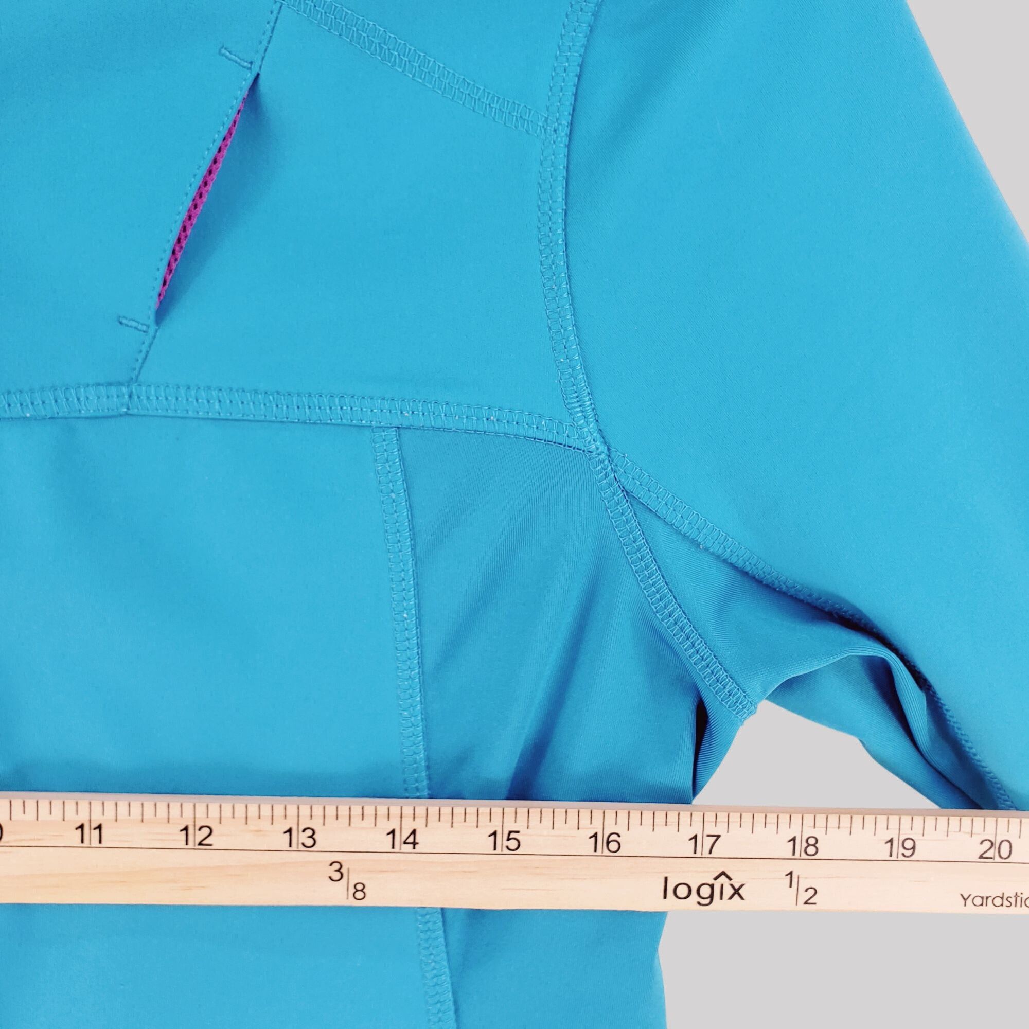 Athleta Athleta Womens Blue Full-Zip Stretch Jacket With Thumbholes Size M / US 6-8 / IT 42-44 - 7 Thumbnail