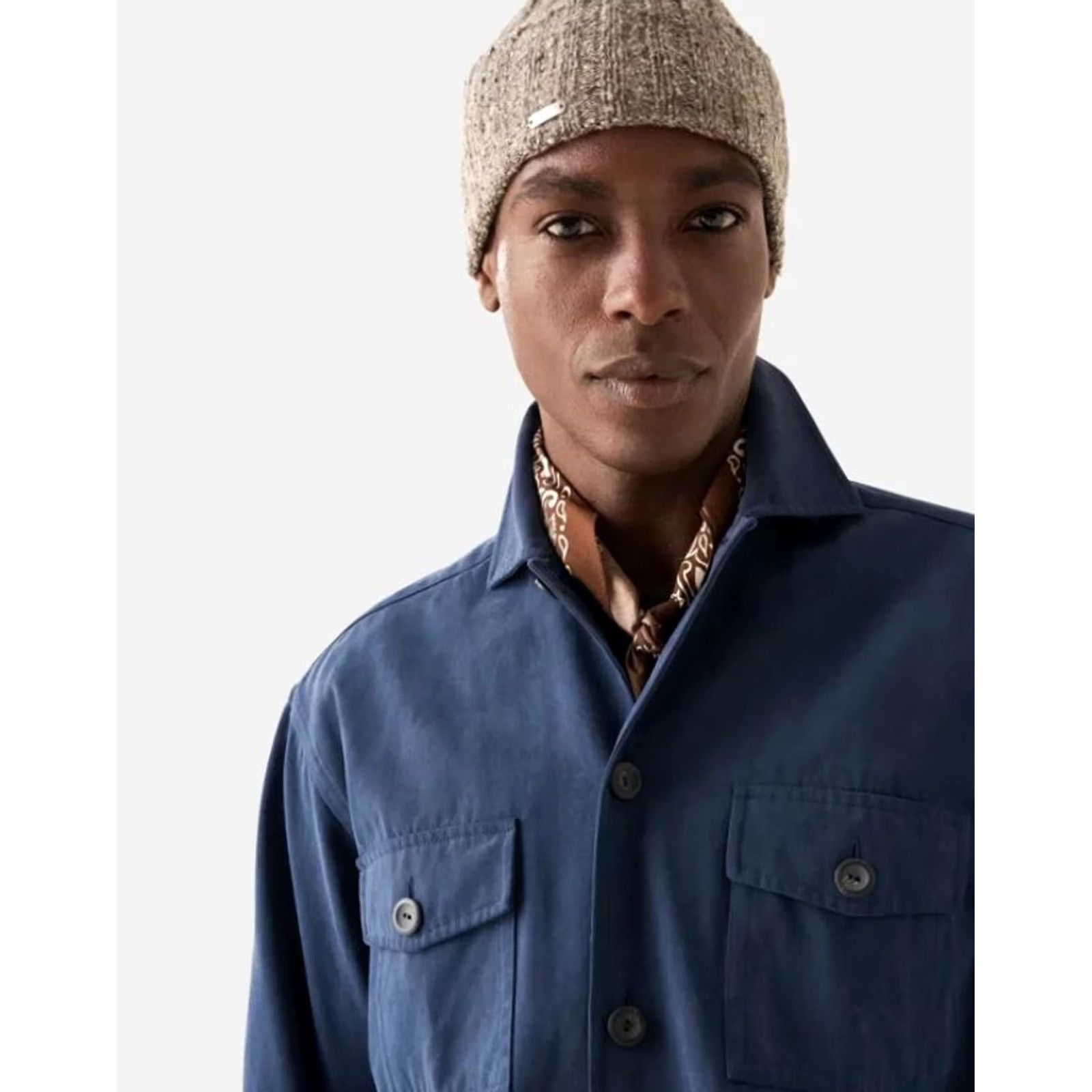 Eton ETON Overshirt Navy XL Men Twill Moleskin 100% organic cotton Jacket Casual, Formal, Travel Turndown collar Front pockets Cotton Solid 100% green? Size US XL / EU 56 / 4 - 3 Thumbnail