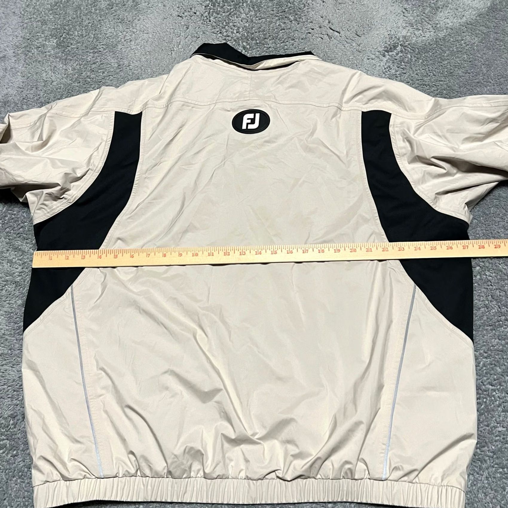 Footjoy FootJoy Dryjoys Jacket Mens XL Half Zip Cream Golf Windbreaker Coat Size US XL / EU 56 / 4 - 3 Thumbnail