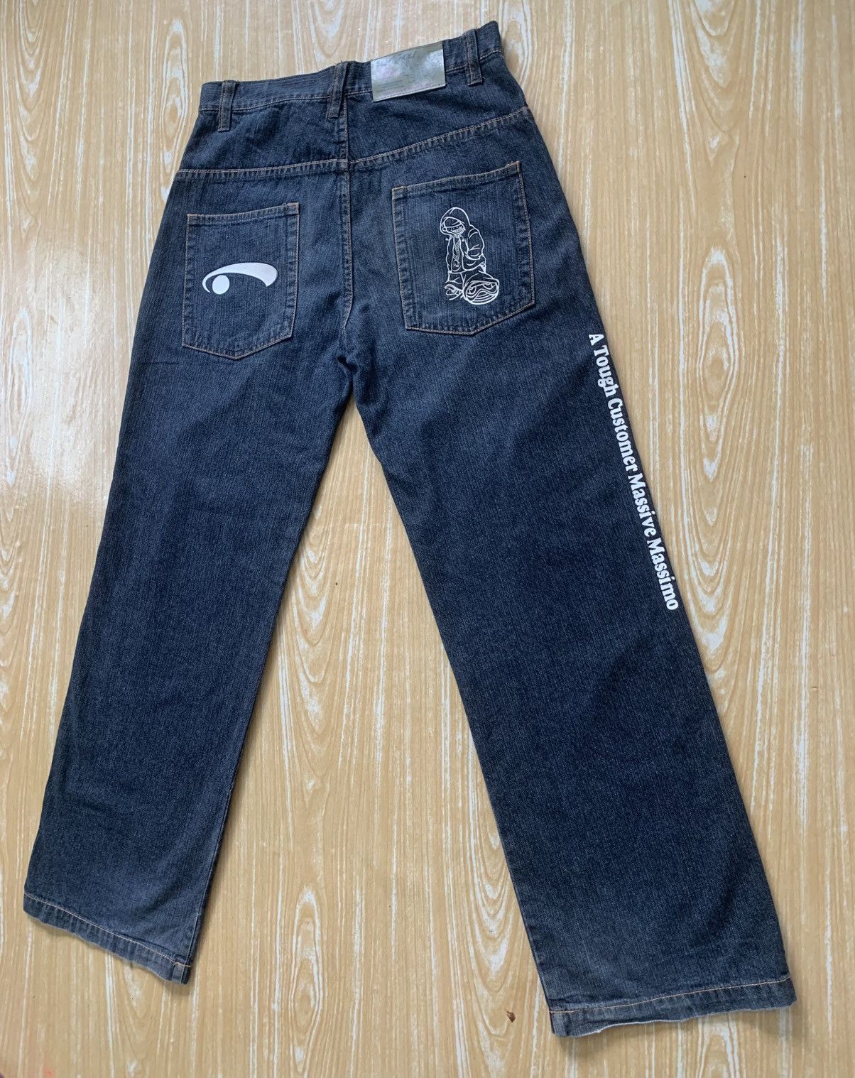 Massive Massive Massimo Blackhole HipHop Baggy Jeans Pants Size US 29 - 8 Thumbnail