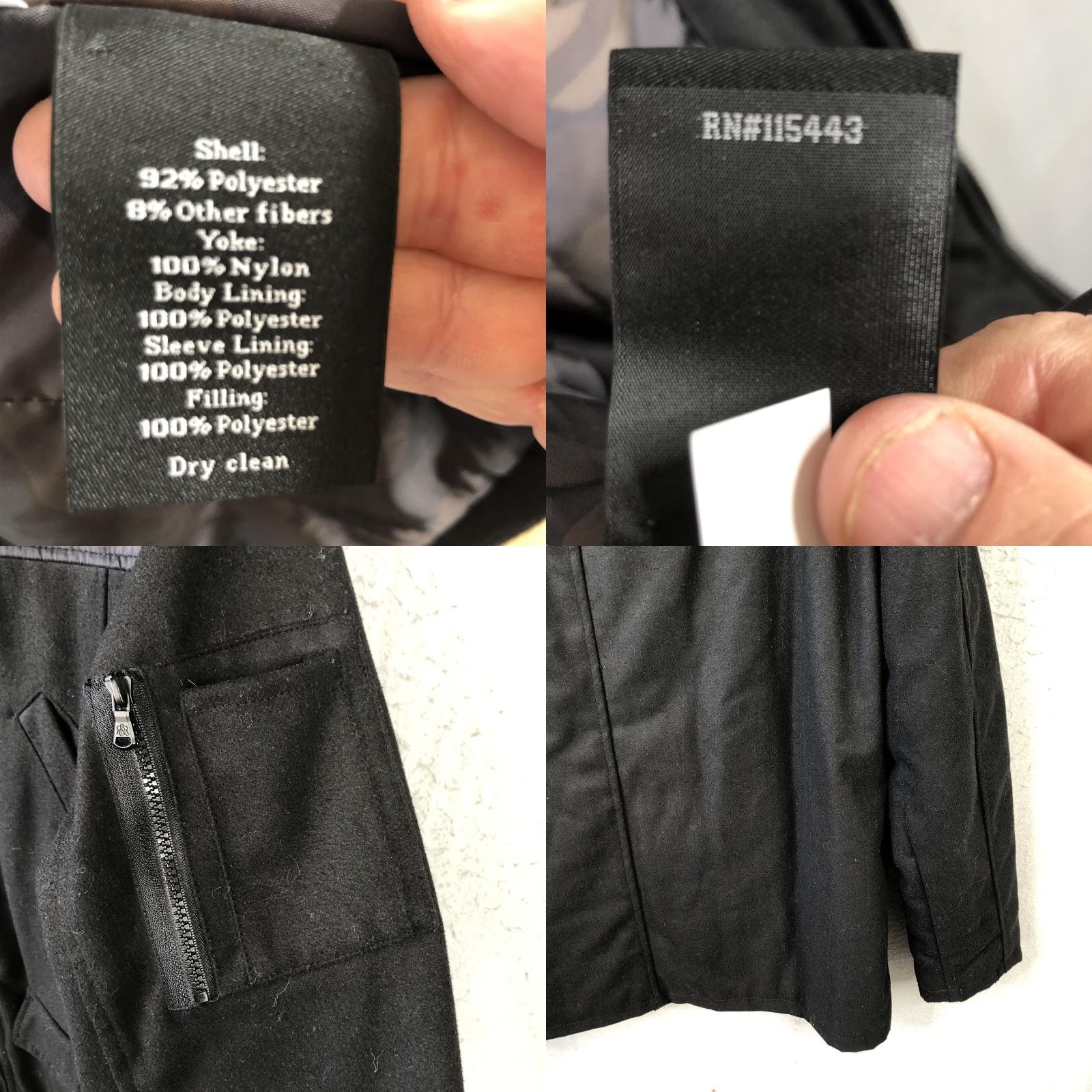 Vintage Rock & Republic Jacket Mens XL Black Hooded Full Zip Camo Lined military utility Size US XL / EU 56 / 4 - 8 Thumbnail