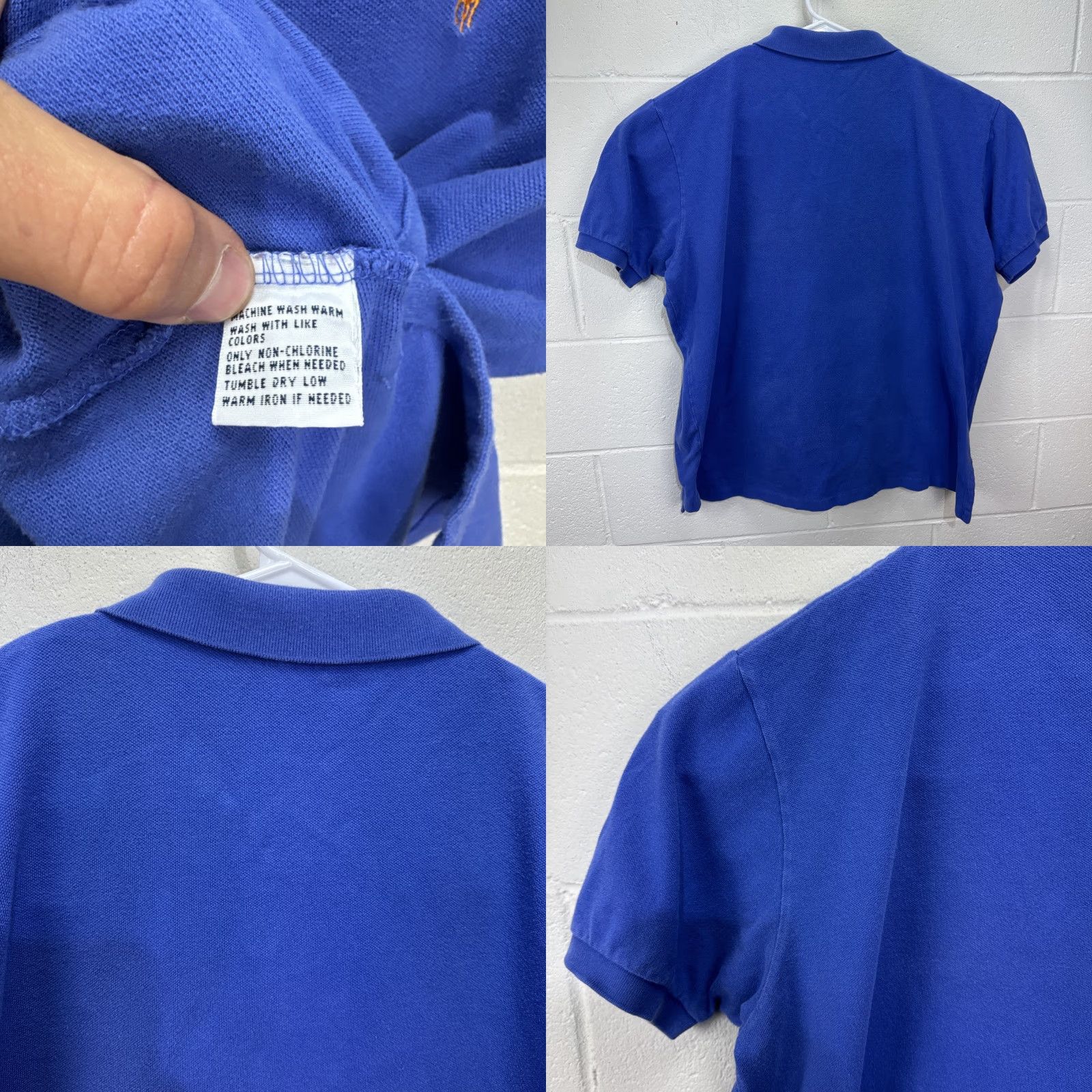 Polo Ralph Lauren VINTAGE Polo Ralph Lauren Men's Polo Shirt 2XL Blue Short Sleeve Casual All Seasons Logo 80s 90s Size US XXL / EU 58 / 5 - 8 Thumbnail