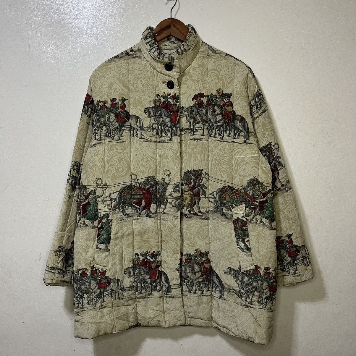Burberry Vintage Burberrys Classic Horseman Design Silk Jacket Size US L / EU 52-54 / 3 - 1 Thumbnail