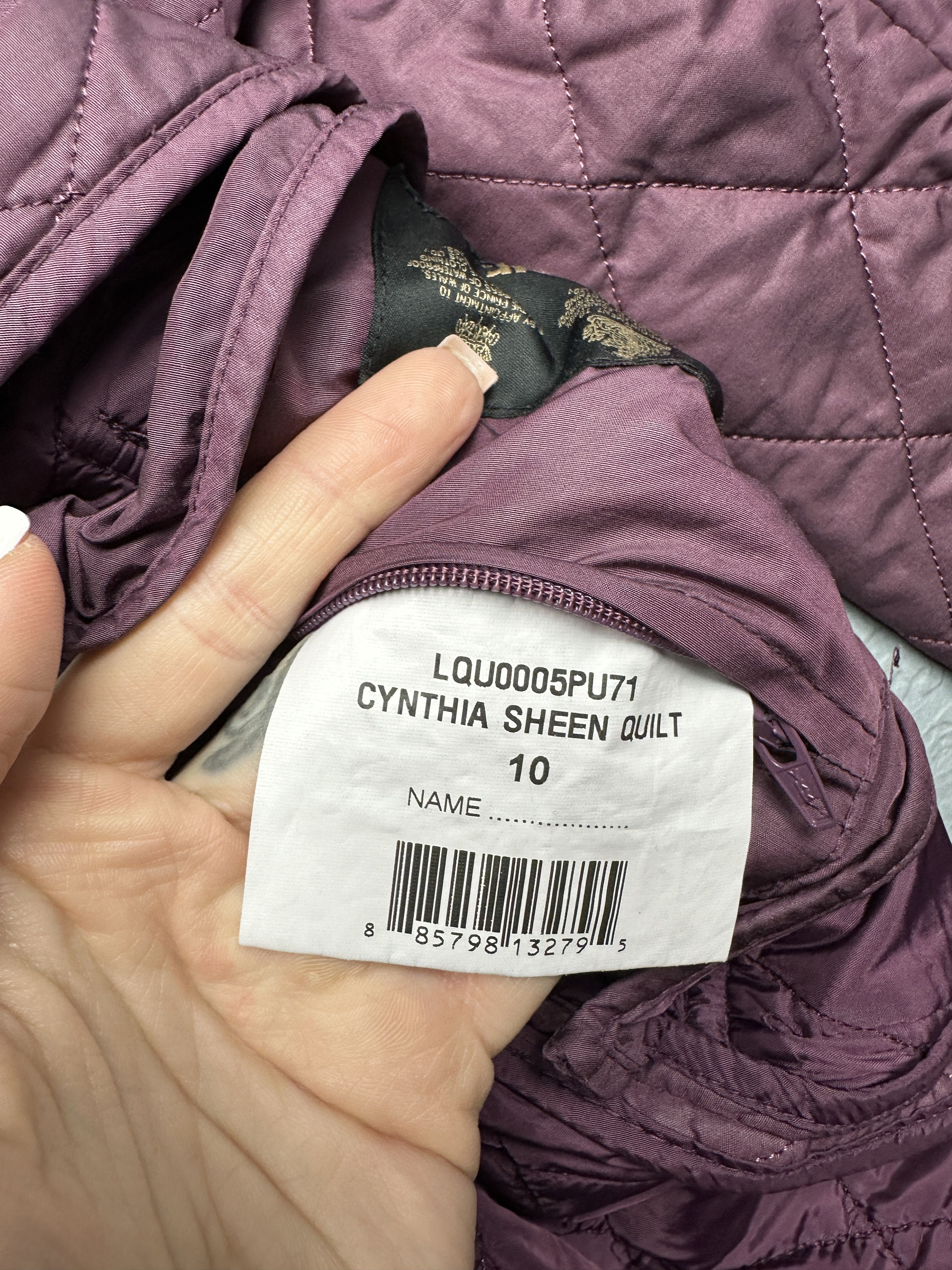 Barbour × Vintage Barbour Womens Vintage Cynthia Sheen Quilted Jacket Size M / US 6-8 / IT 42-44 - 6 Thumbnail