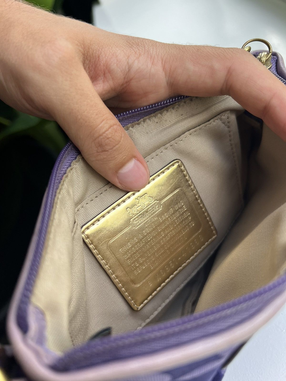 Coach × Vintage Coach Signature Y2K Purple Jacquard Wristlet Purse Size ONE SIZE - 21 Thumbnail
