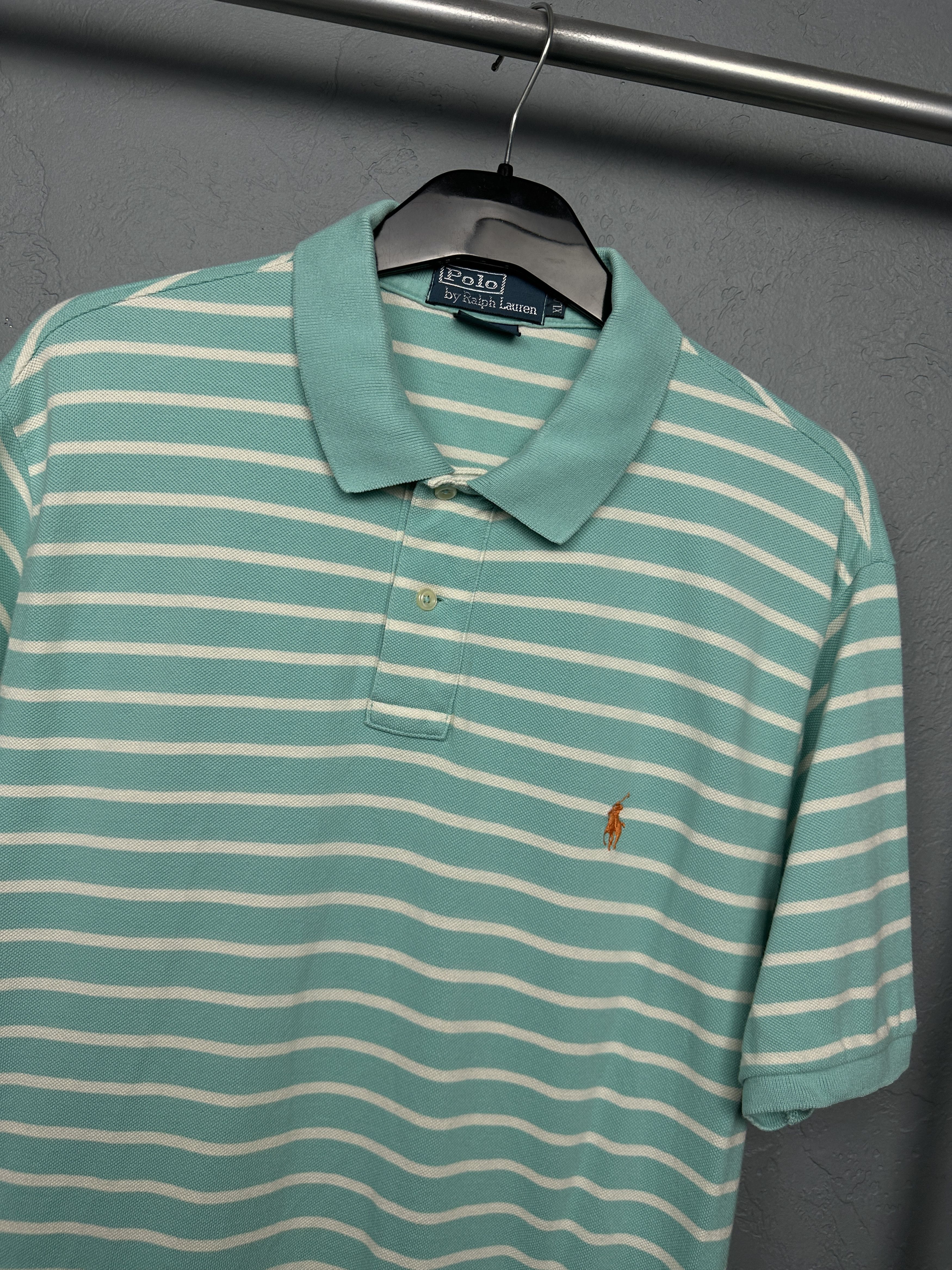 Polo Ralph Lauren Polo Ralph Lauren Vintage Mens Striped Polo Shirt Size US XL / EU 56 / 4 - 2 Thumbnail