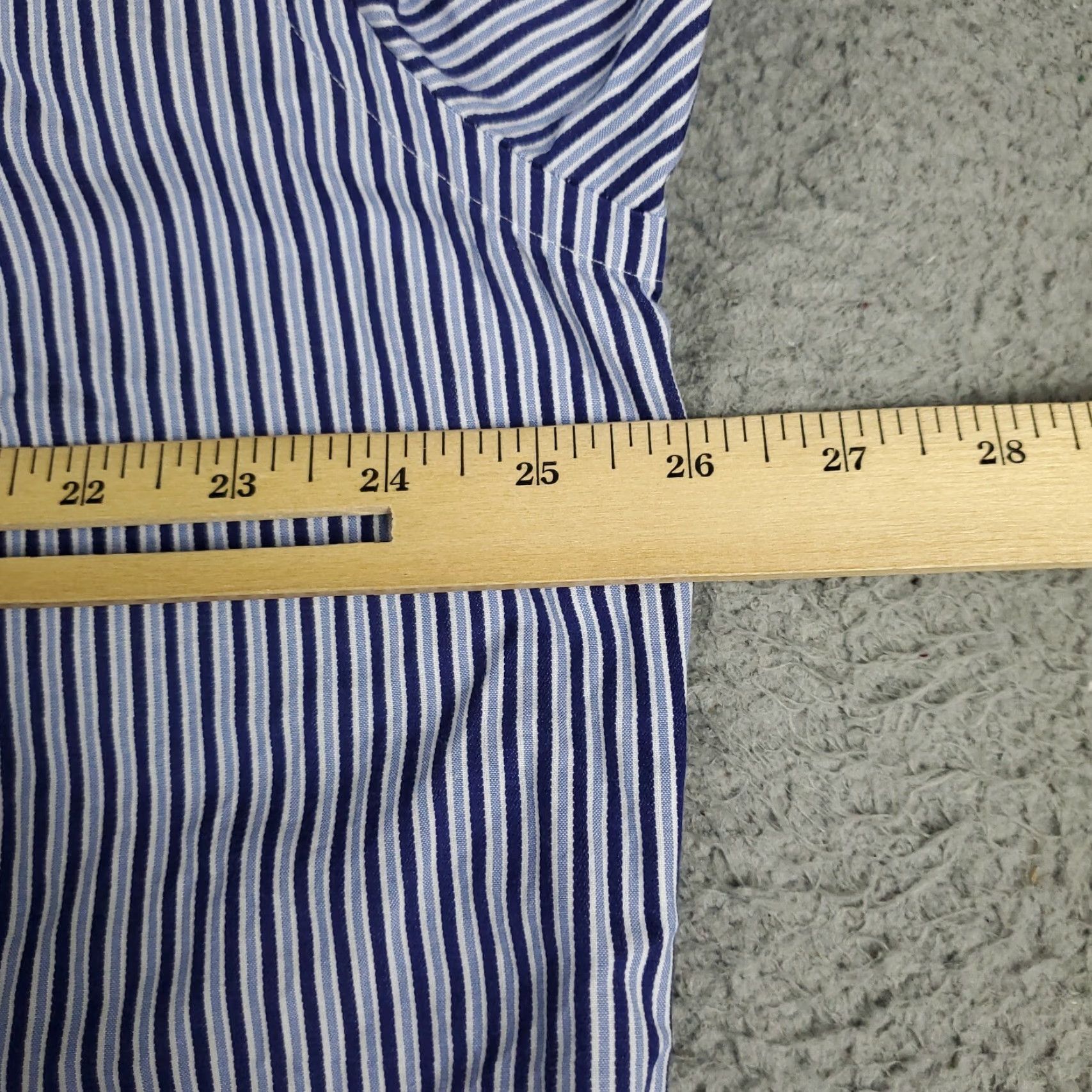 Tommy Bahama Tommy Bahama Dress Shirt Mens 17.5 Blue Striped Button Up Long Sleeve - 100% Cotton, Casual/Workwear, Regular Fit, Classic Preppy Style MENS Size 46R - 6 Thumbnail
