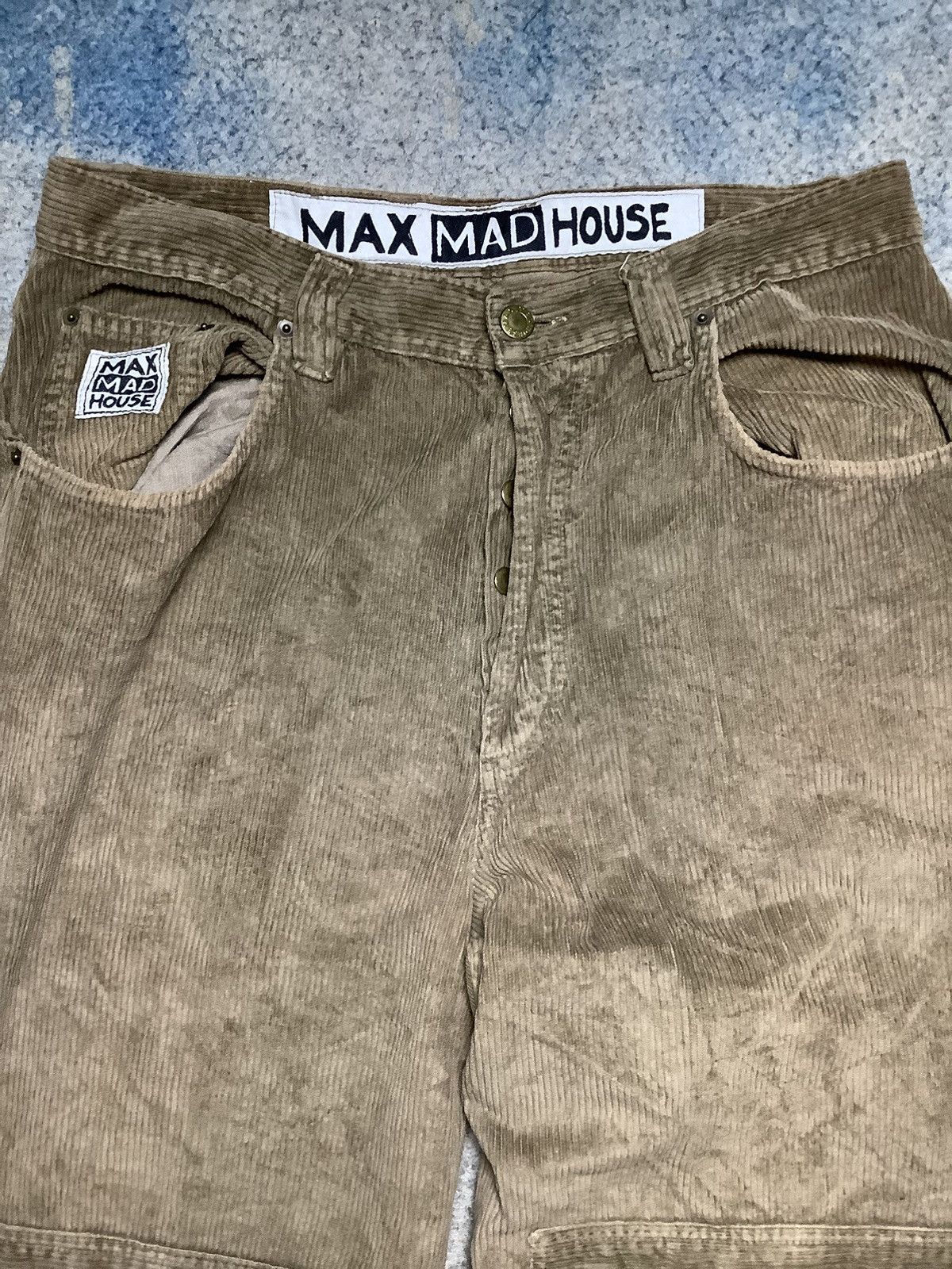 If Six Was Nine × Le Grande Bleu (L.G.B.) Bondage Patchwork Italian Designer Max Mad House Size US 33 - 2 Thumbnail