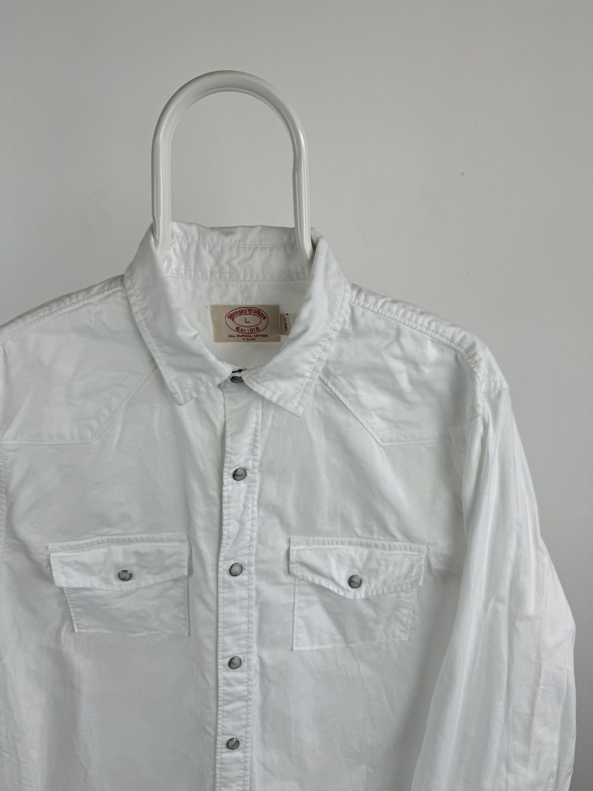 Brooks Brothers × Vintage Brooks & Brothers All Supima Cotton Long Sleeve Shirt Size US L / EU 52-54 / 3 - 2 Thumbnail
