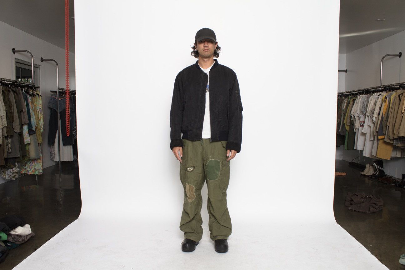 Vintage BLACK NYLON BOMBER JACKET BY IVY OXFORD Size US XL / EU 56 / 4 - 3 Thumbnail