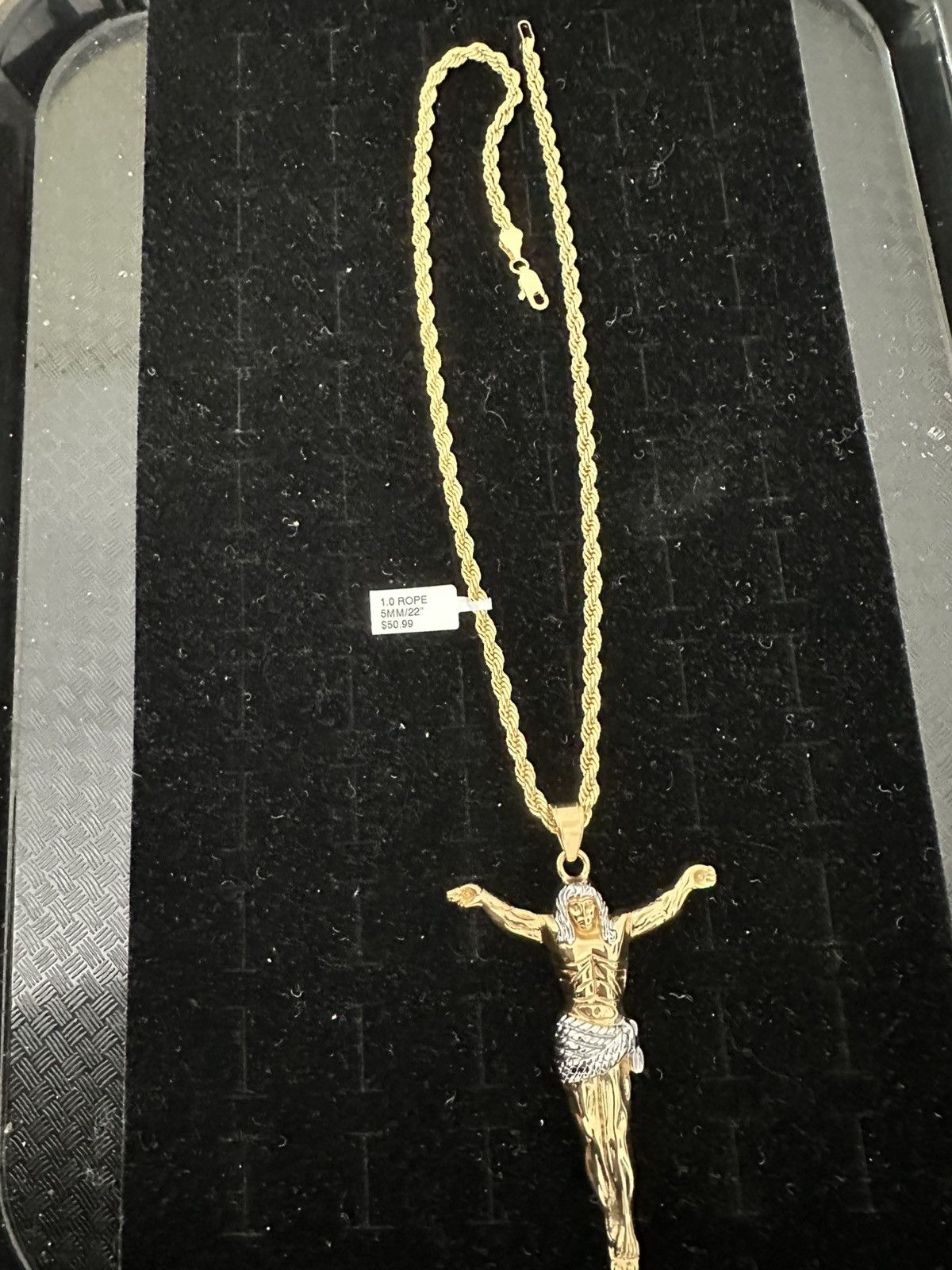 Other New gold plated jesus pendant and chain Size ONE SIZE - 5 Thumbnail