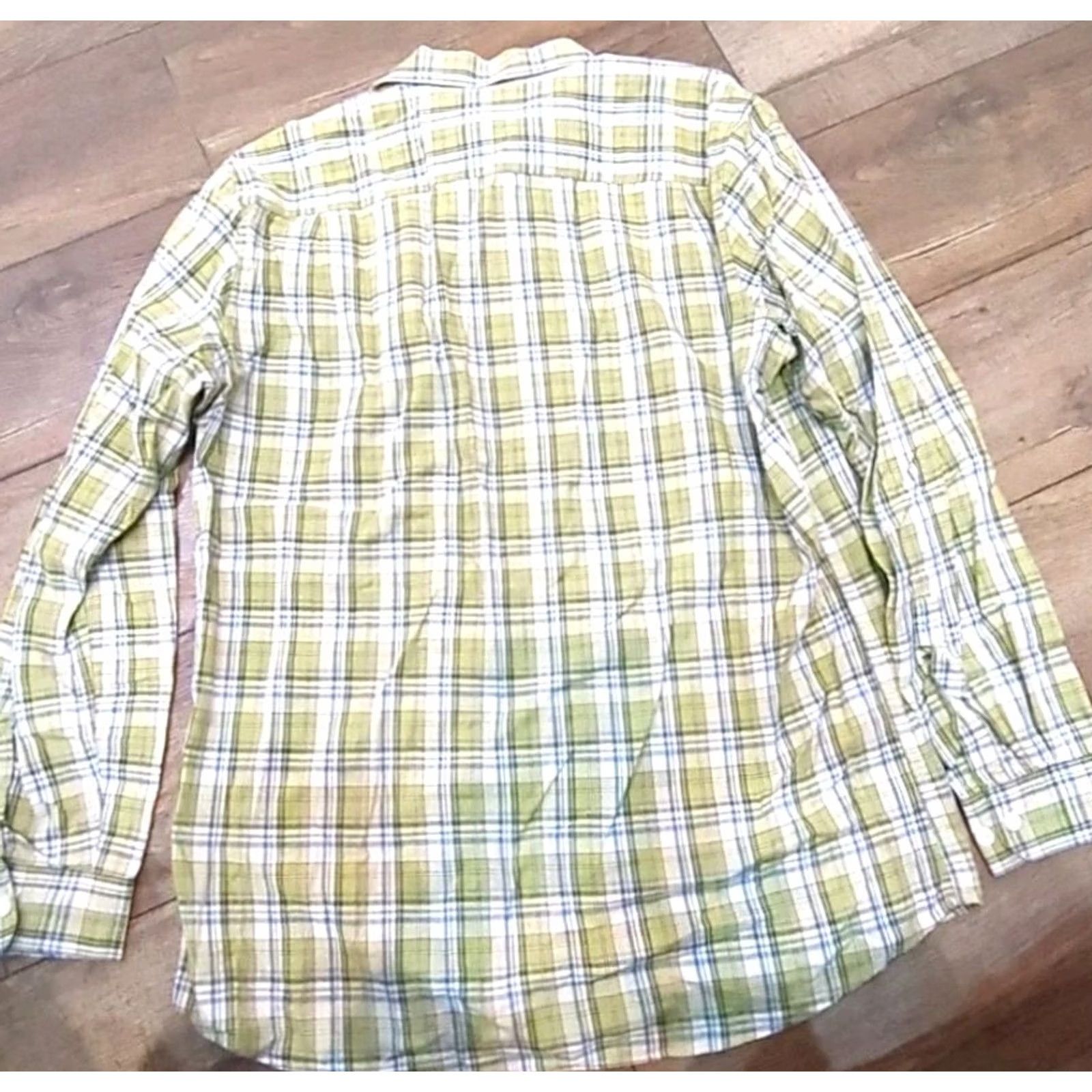 Vintage L.L. Bean Button-Up Shirt Green Plaid Large Tall Mens Shirt / Button-Down Collared Long Sleeve Cotton Spandex Size US L / EU 52-54 / 3 - 4 Thumbnail