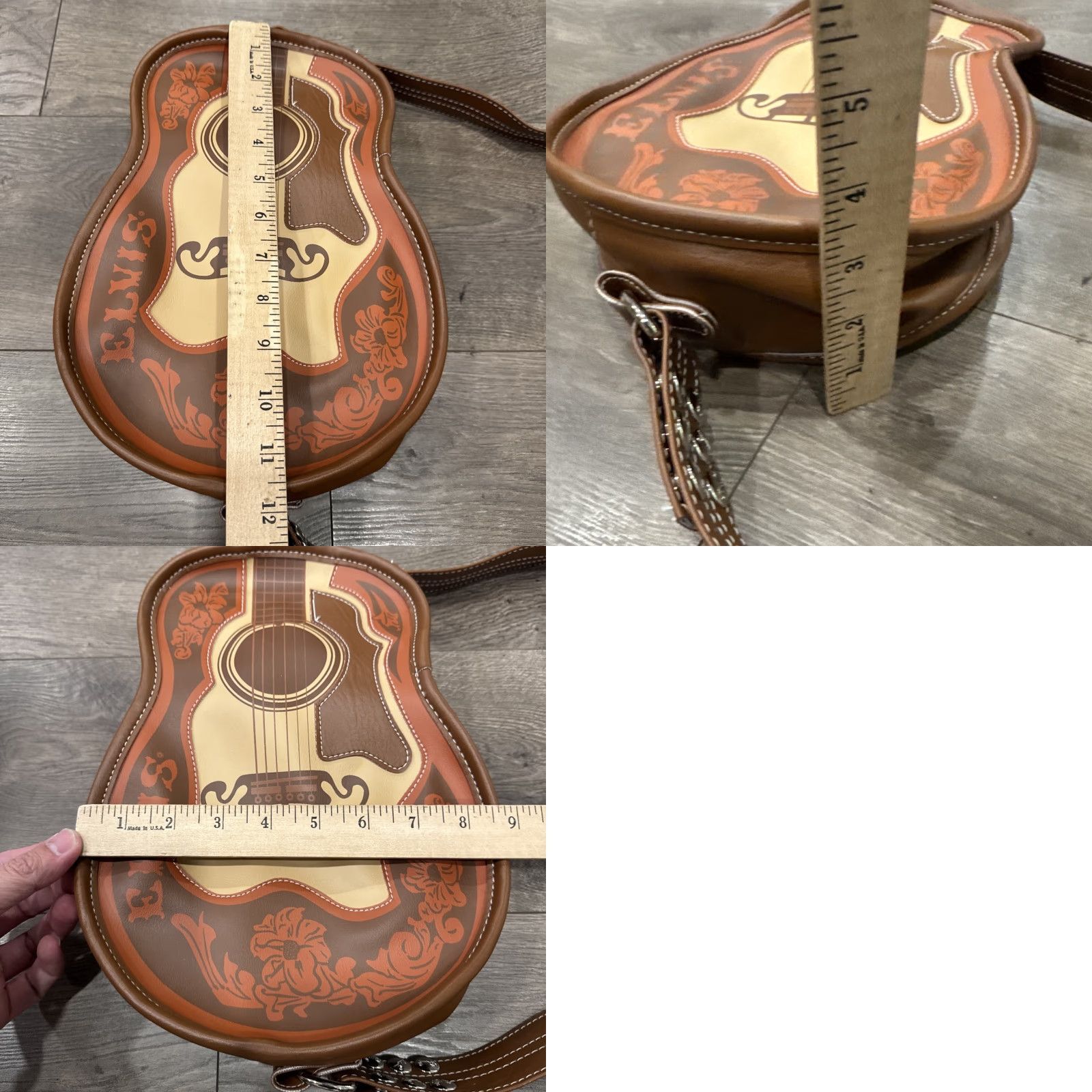 Paul Frank VINTAGE Paul Frank Elvis Presley Guitar Purse Vinyl Bag 13in 8in Medium Shoulder Bag Women Size ONE SIZE - 8 Thumbnail