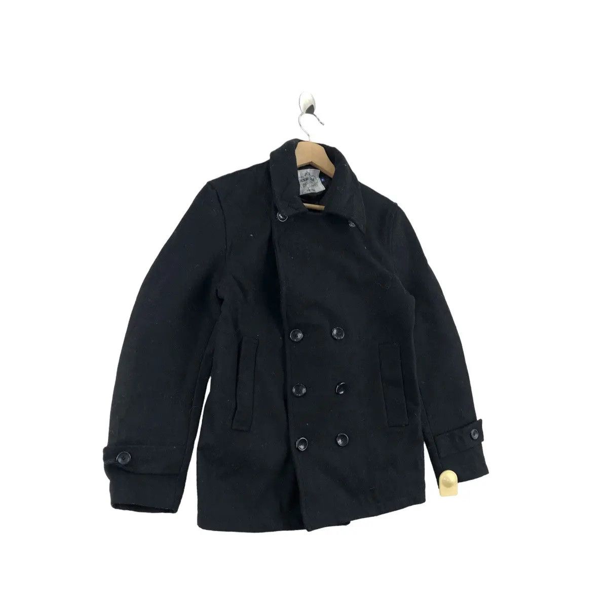 Vintage DENIME JAPANESE DENIM Exclusive Collection Pea Coat Jacket Size US S / EU 44-46 / 1 - 3 Thumbnail