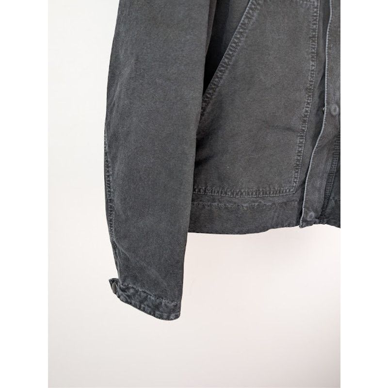 Saint Laurent Paris o1rshd1 Corduroy-Trimmed Cotton Canvas Work Jacket in Black Size US M / EU 48-50 / 2 - 6 Thumbnail